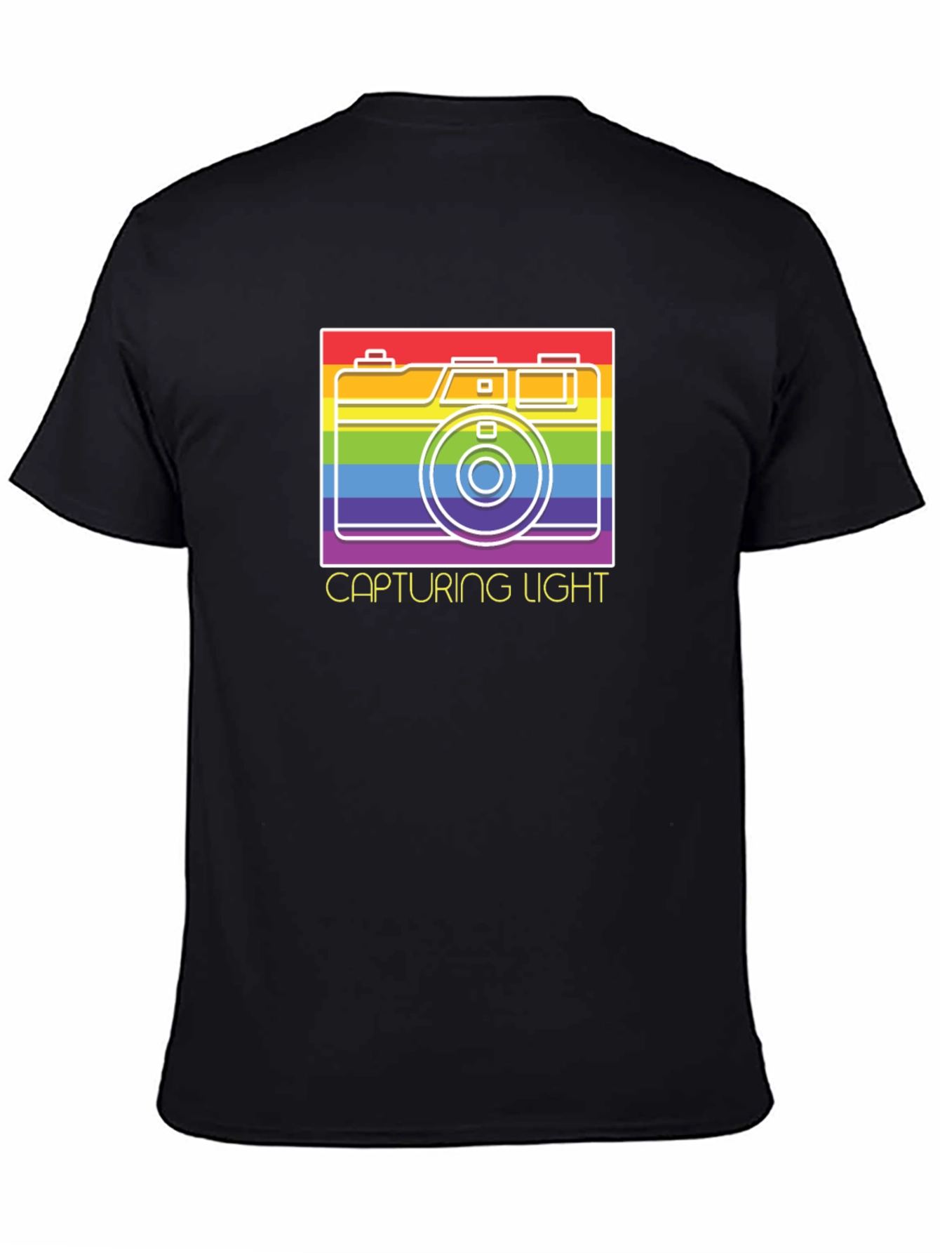 Capturing Light Rainbow Camera Graphic T-Shirt
