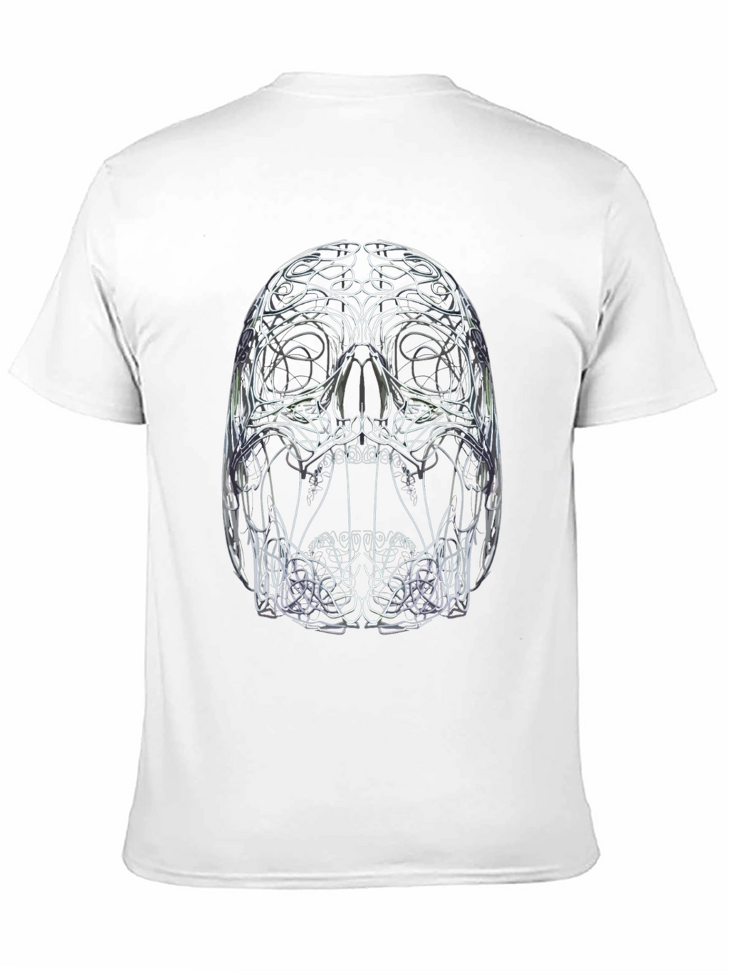 Abstract Skull Graphic Print Black T-Shirt