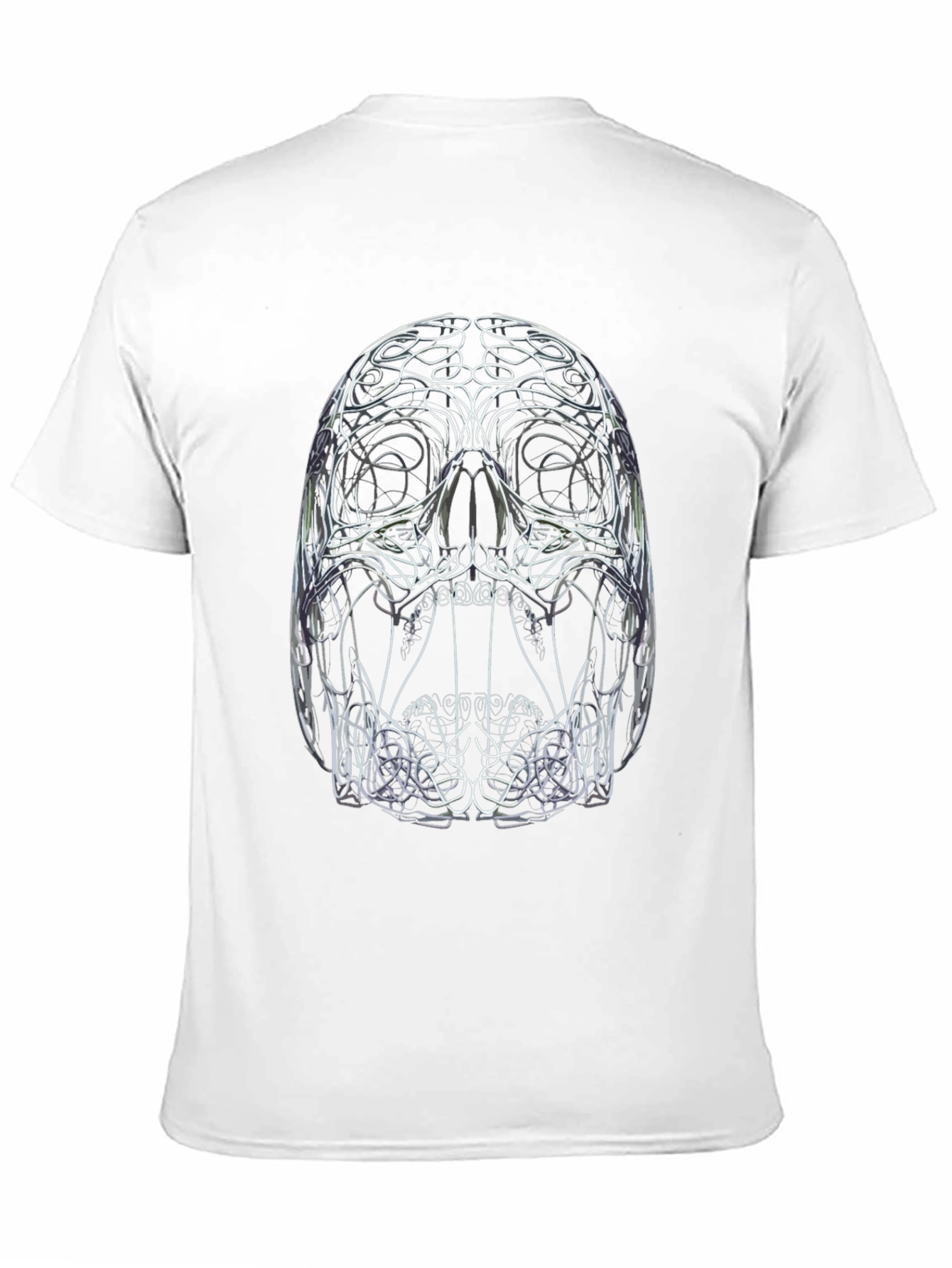 Abstract Skull Graphic Print Black T-Shirt