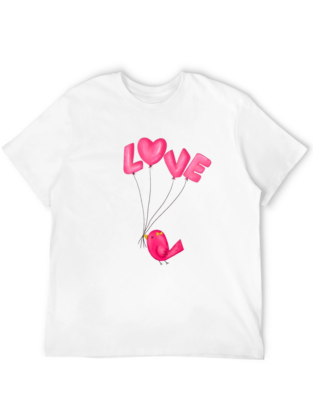 Love Bird Graphic Tee - Stylish Black Cotton T-Shirt