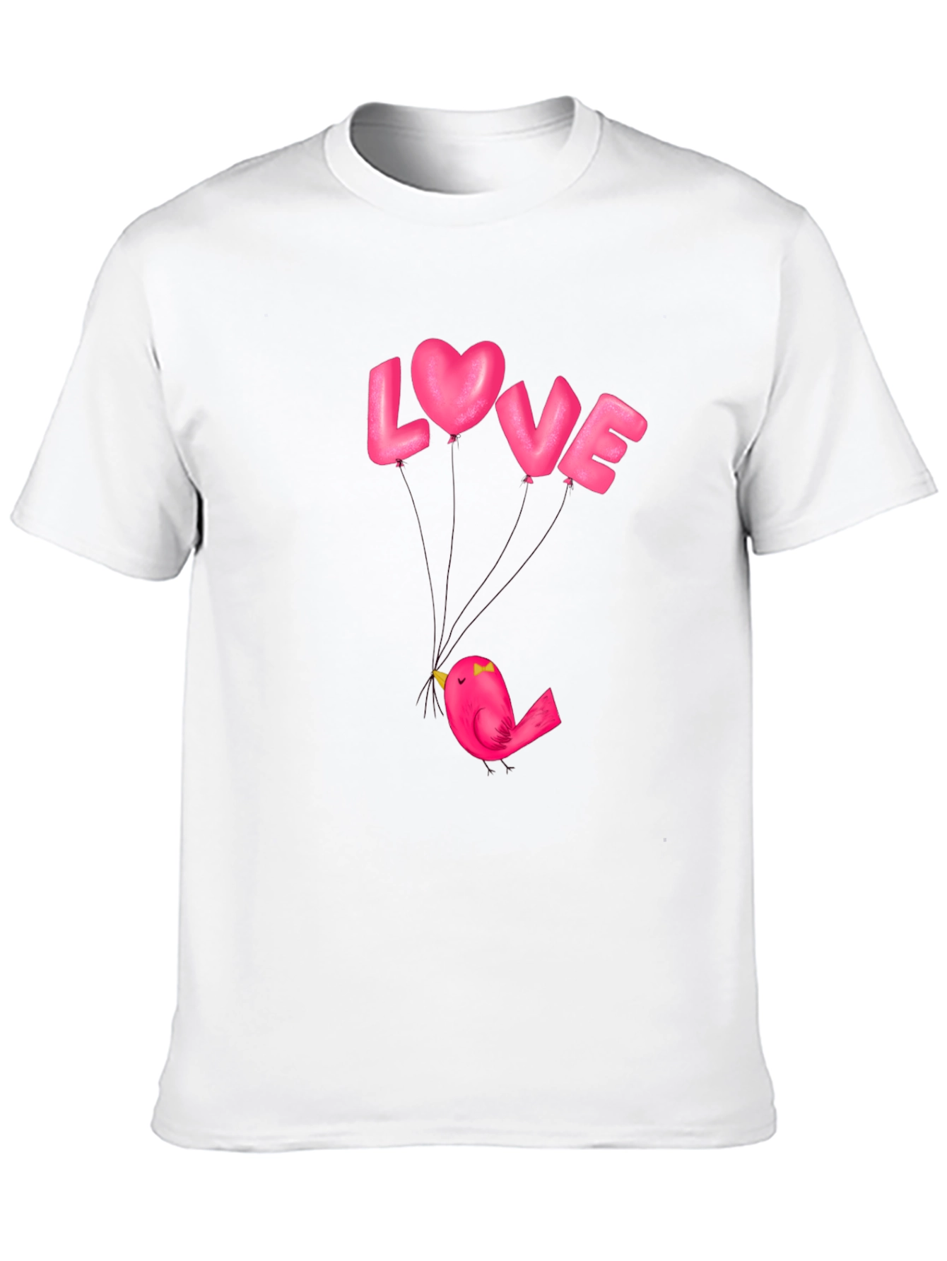 Love Bird Graphic Tee - Stylish Black Cotton T-Shirt