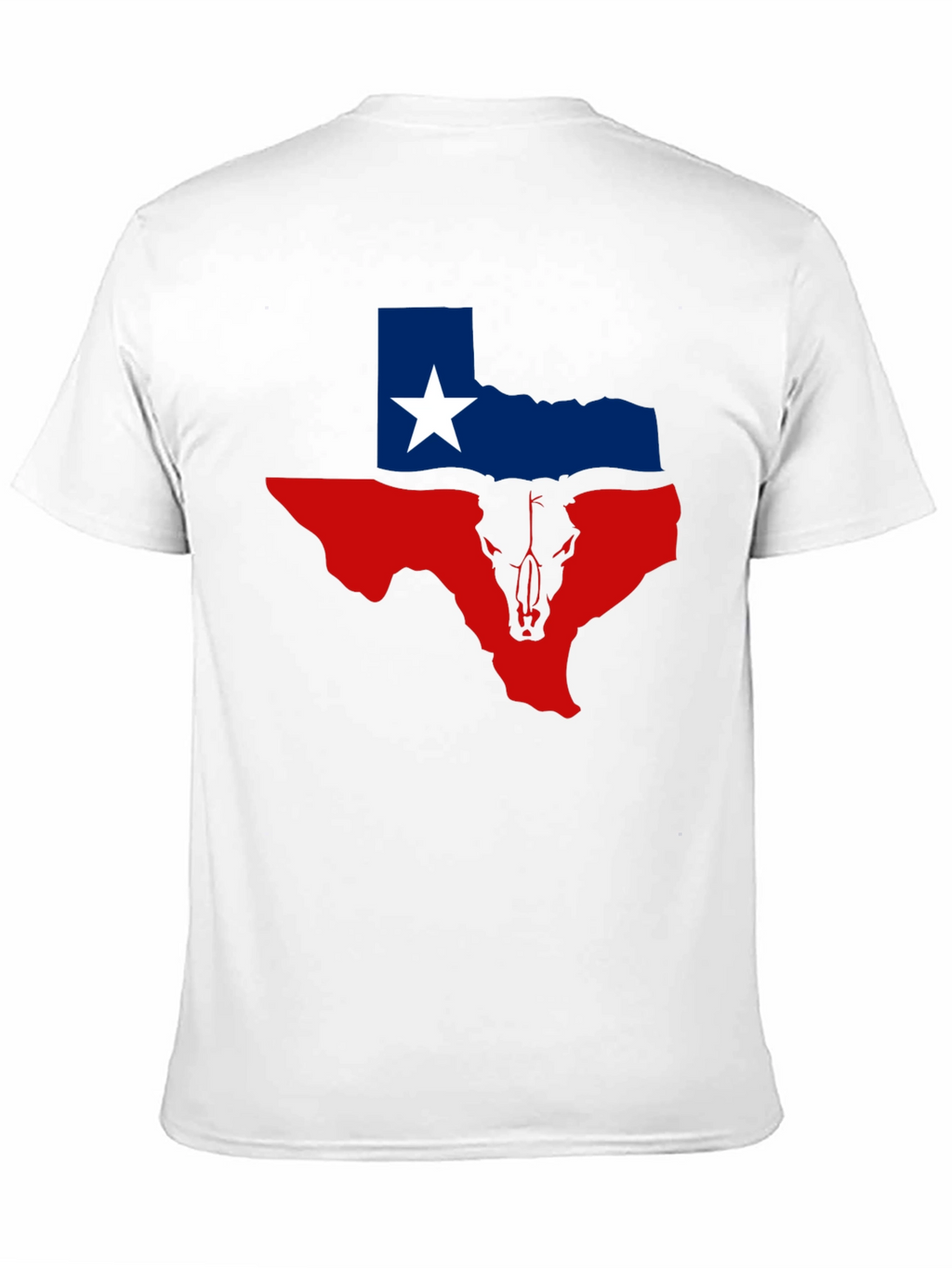 Texas Flag Bull Skull Graphic Tee - Black