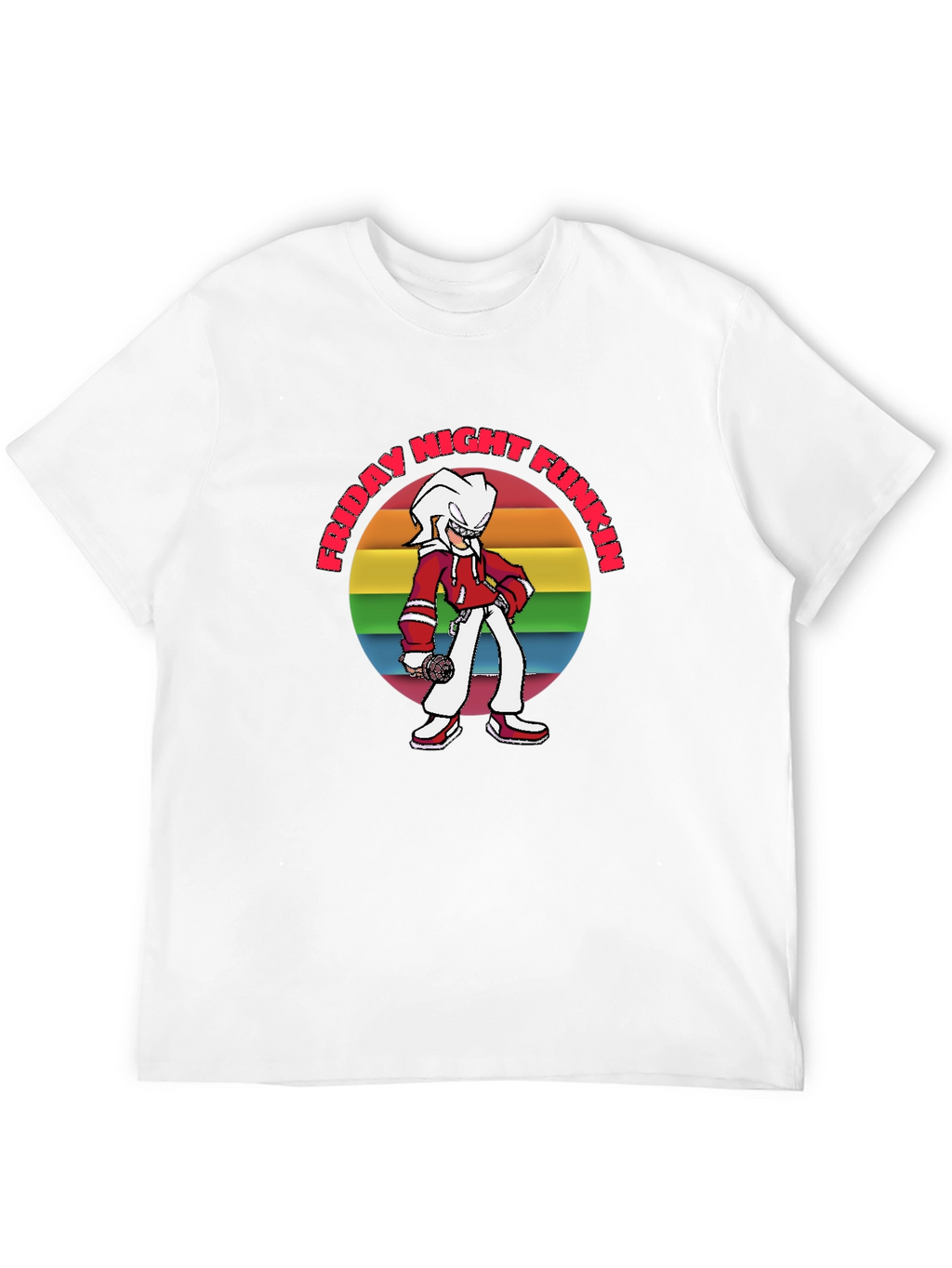 Friday Night Funkin T-Shirt: Retro Rainbow Graphic