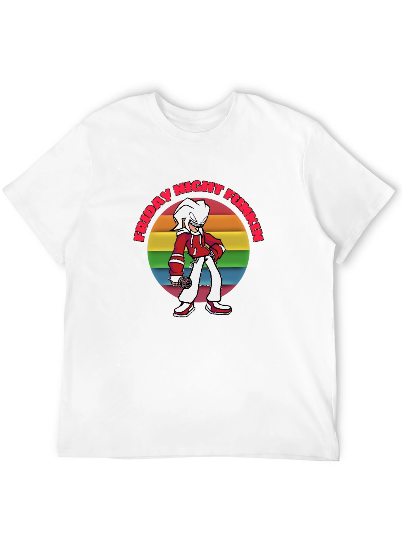 Friday Night Funkin T-Shirt: Retro Rainbow Graphic