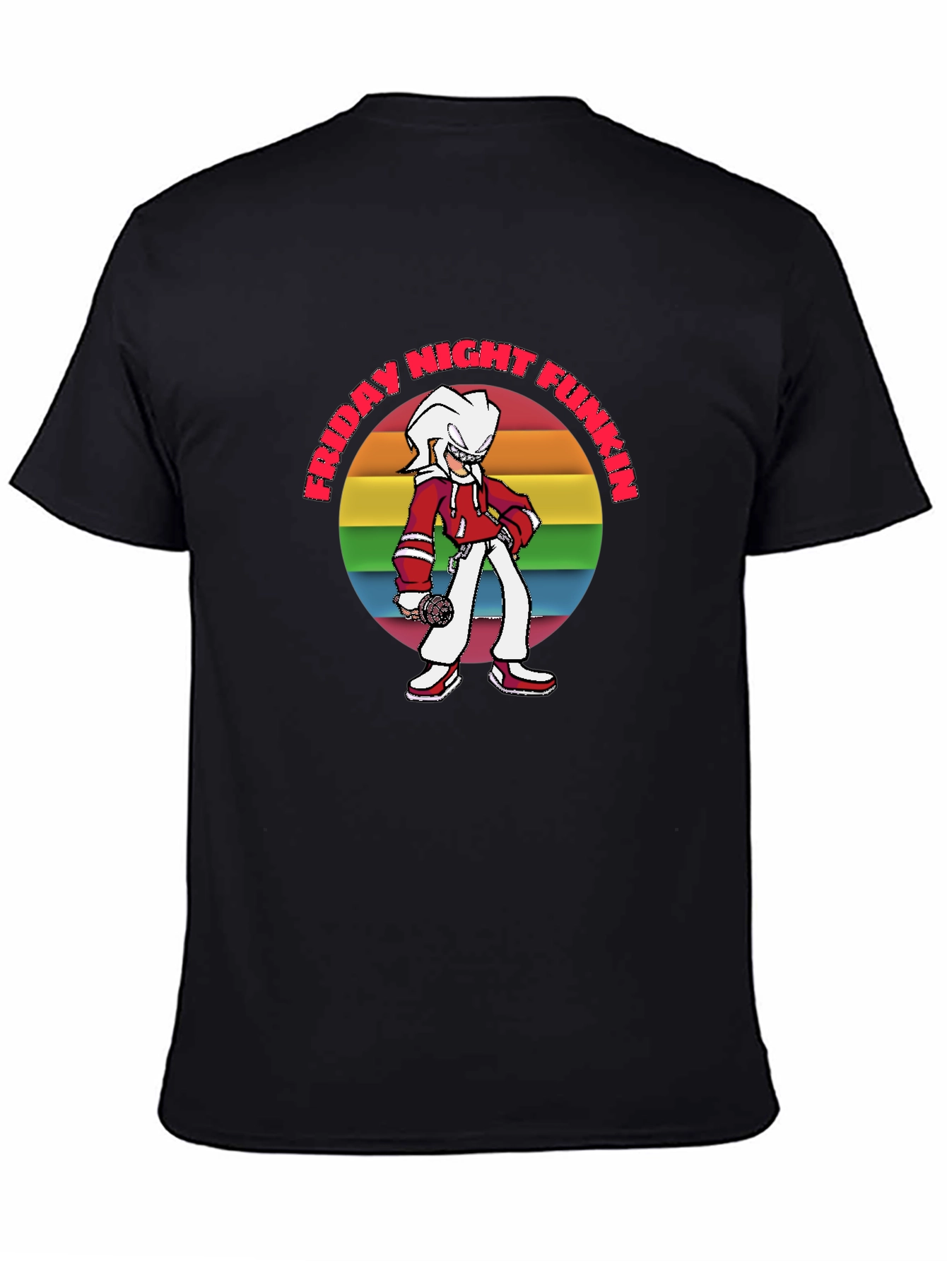 Friday Night Funkin T-Shirt: Retro Rainbow Graphic