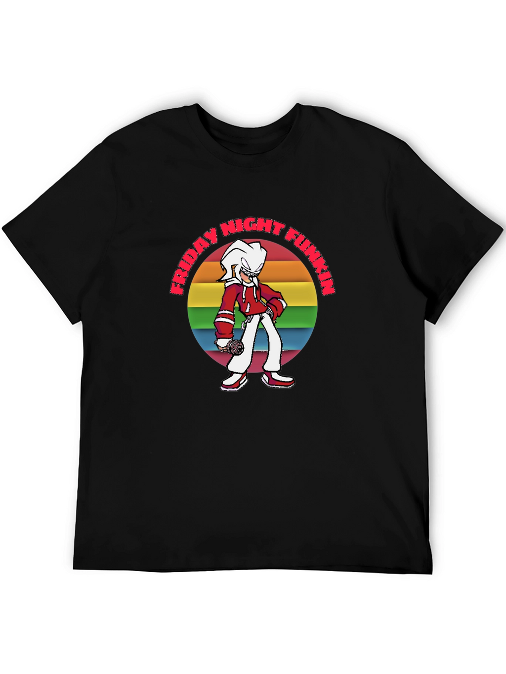 Friday Night Funkin T-Shirt: Retro Rainbow Graphic
