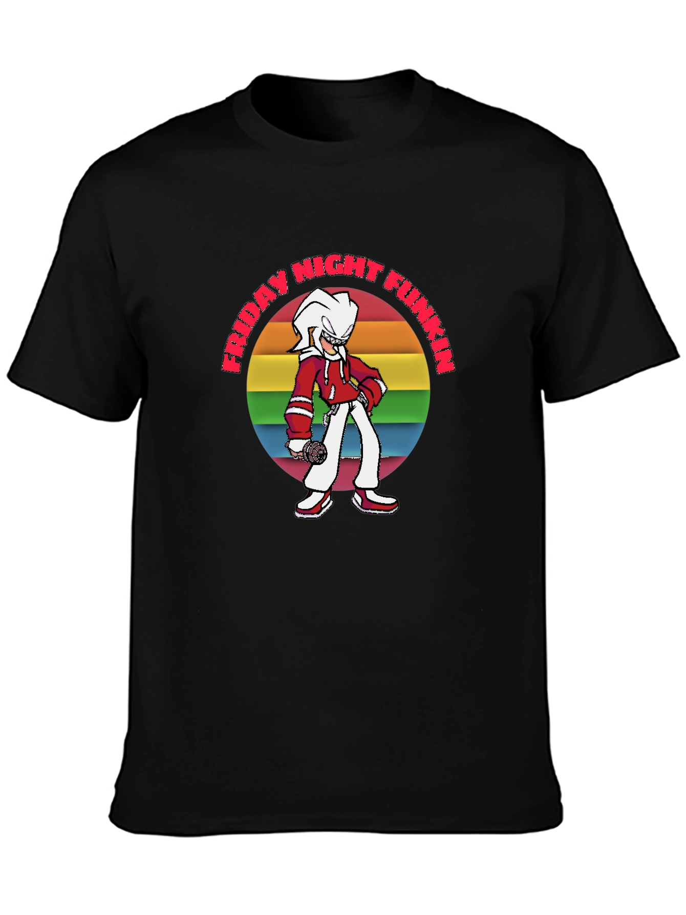 Friday Night Funkin T-Shirt: Retro Rainbow Graphic