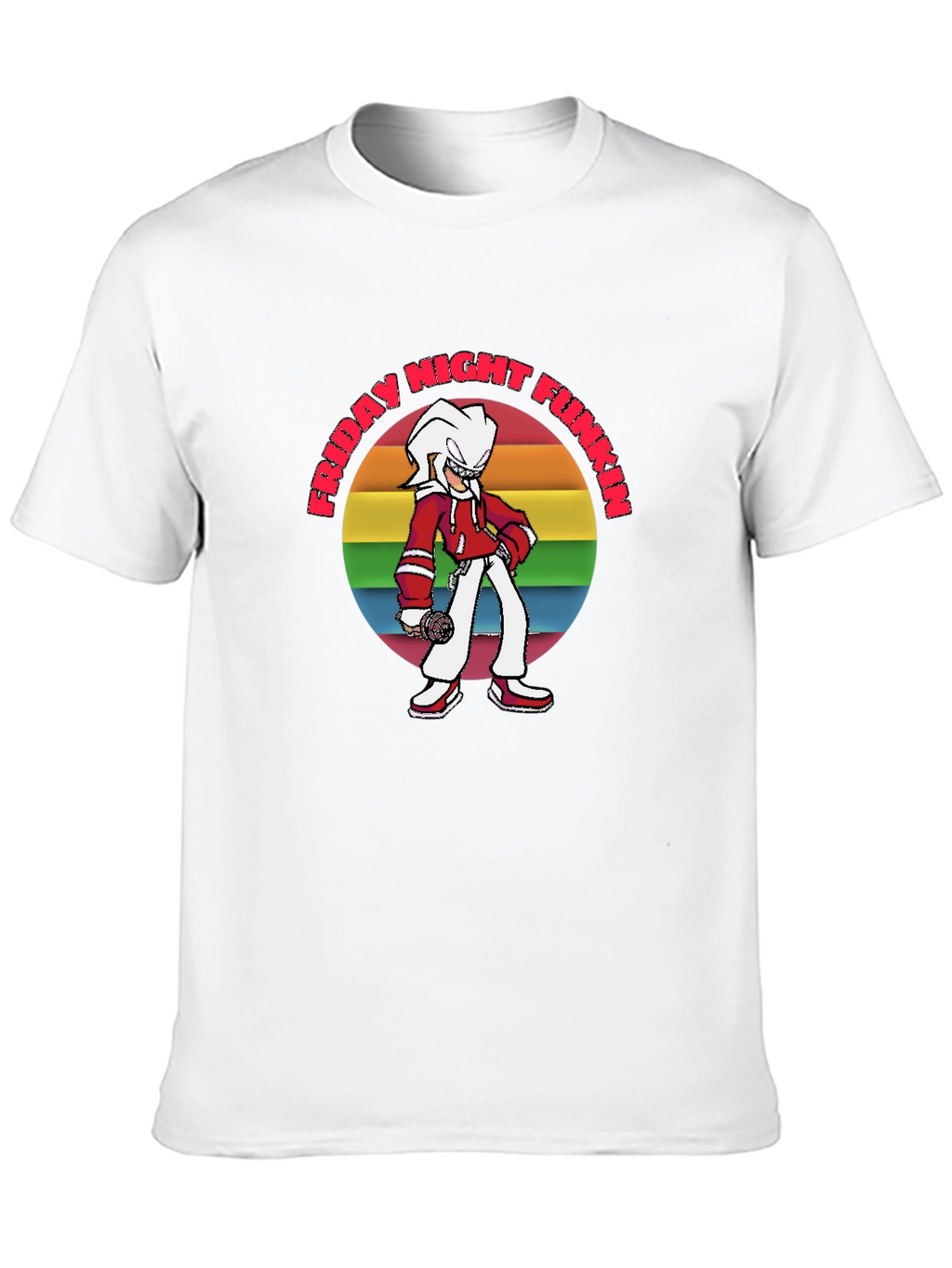 Friday Night Funkin T-Shirt: Retro Rainbow Graphic