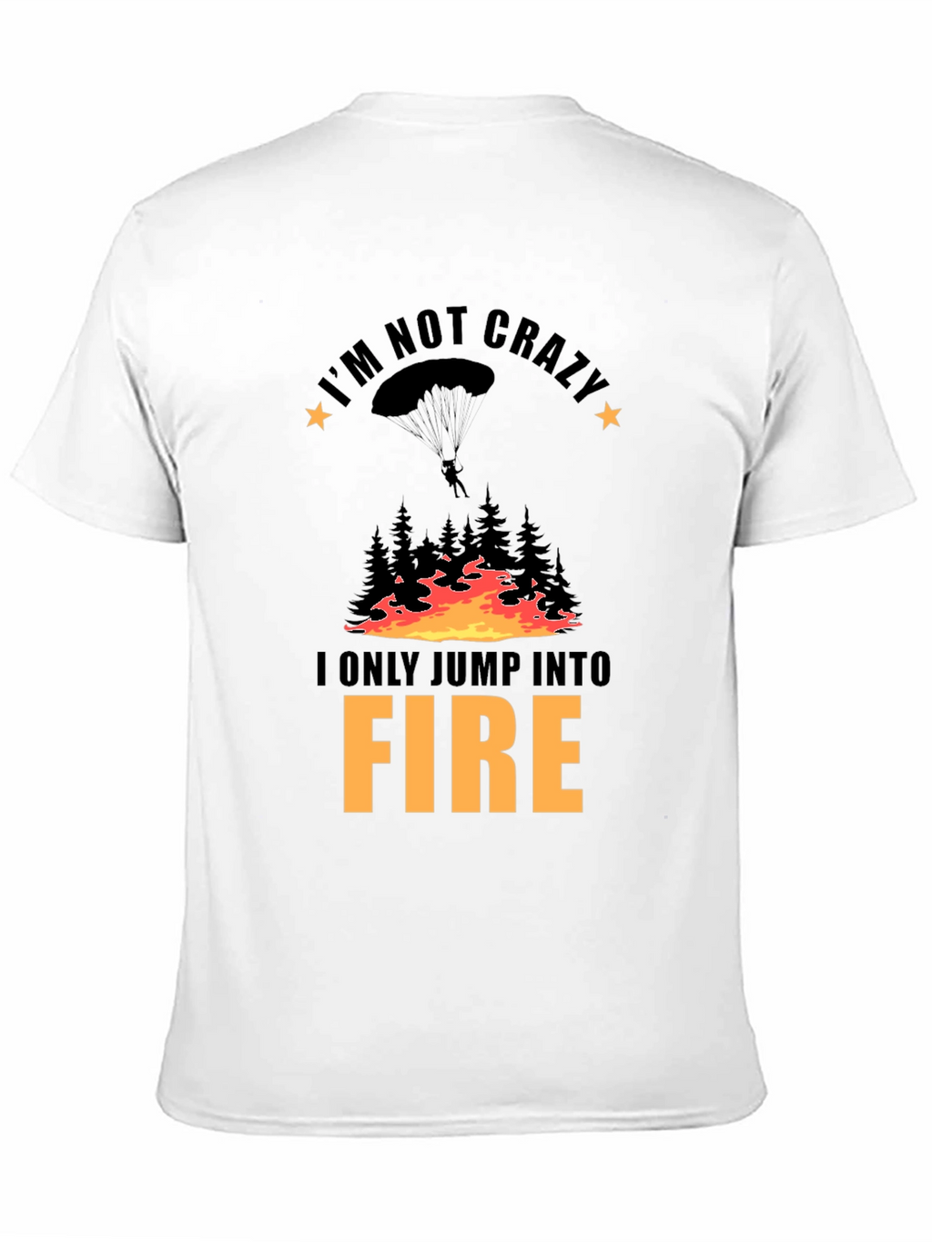 Im Not Crazy Fire Jumper Black T-Shirt