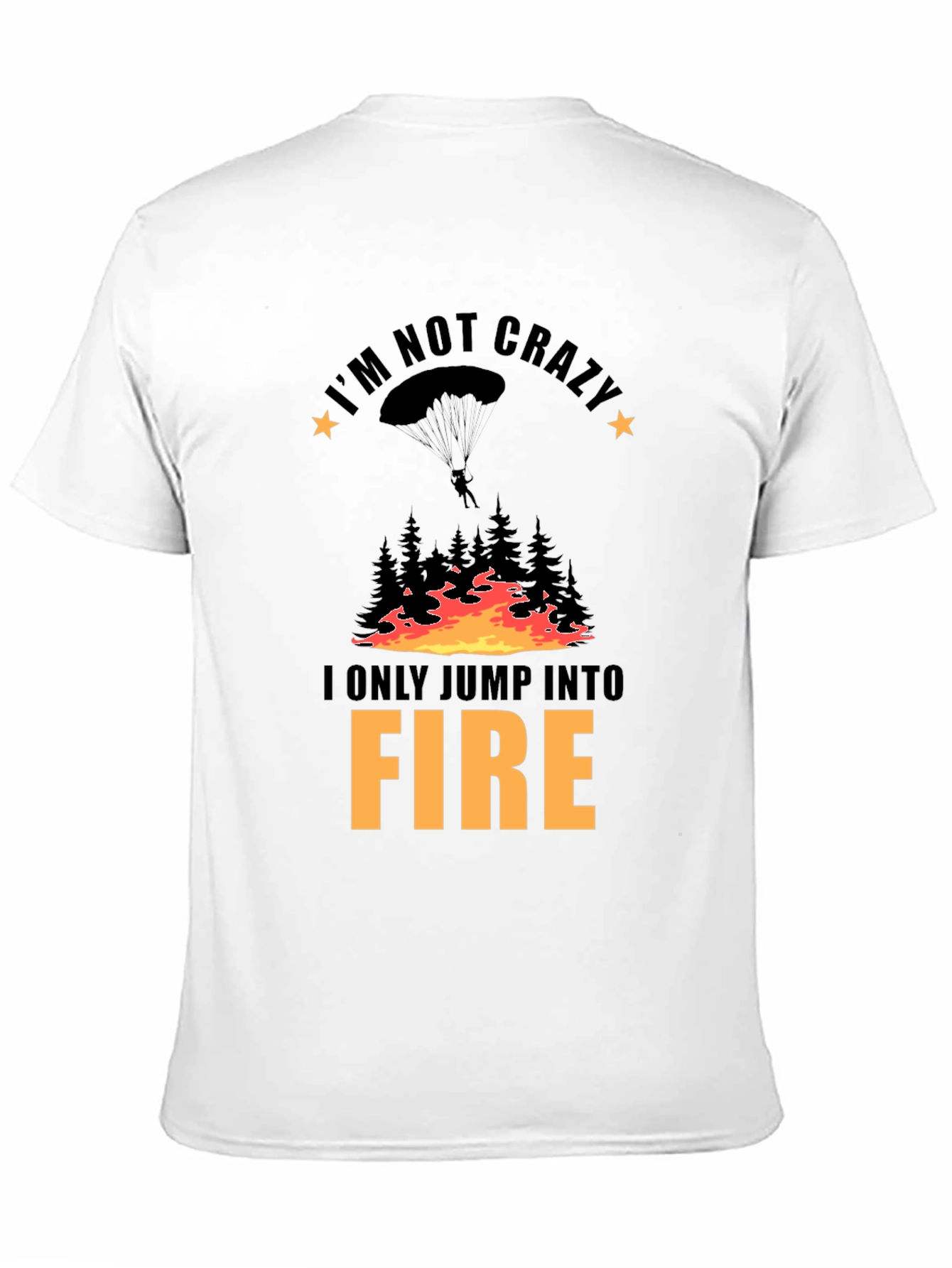 Im Not Crazy Fire Jumper Black T-Shirt