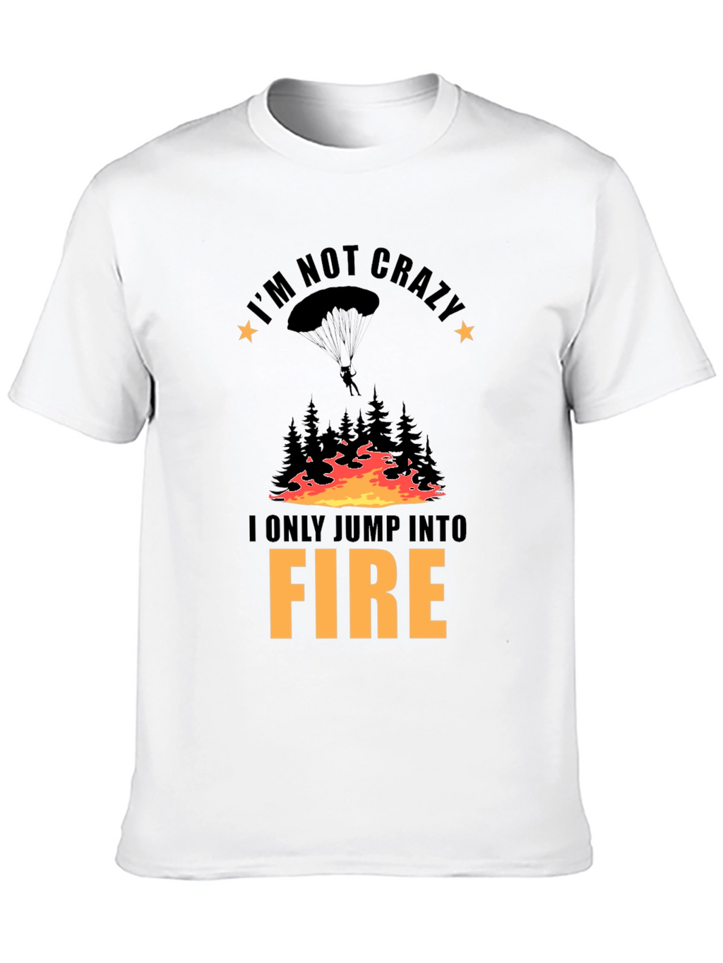 Im Not Crazy Fire Jumper Black T-Shirt