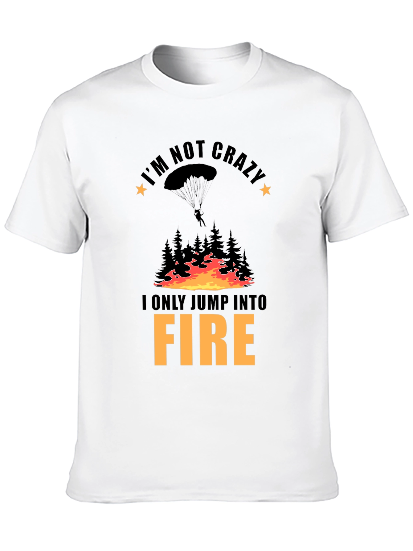 Im Not Crazy Fire Jumper Black T-Shirt