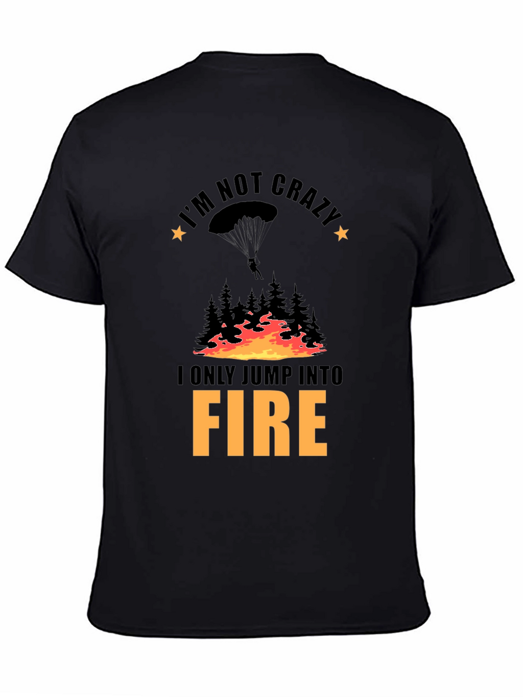 Im Not Crazy Fire Jumper Black T-Shirt