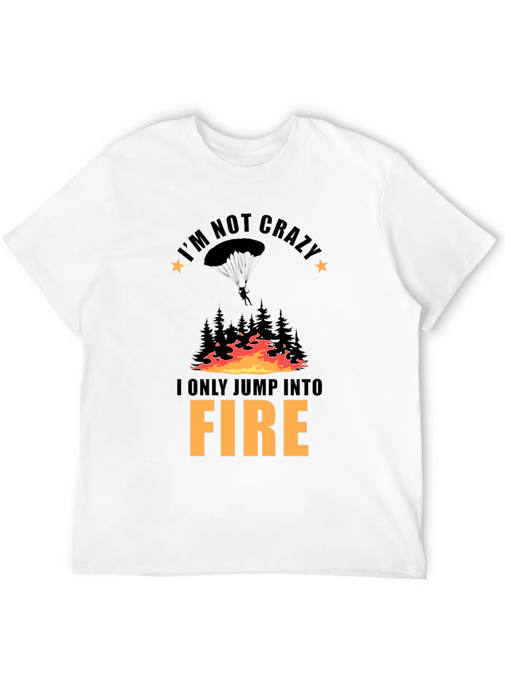 Im Not Crazy Fire Jumper Black T-Shirt