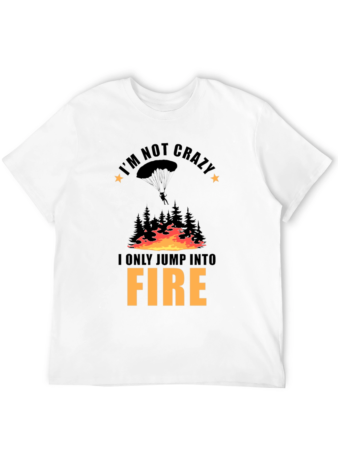 Im Not Crazy Fire Jumper Black T-Shirt