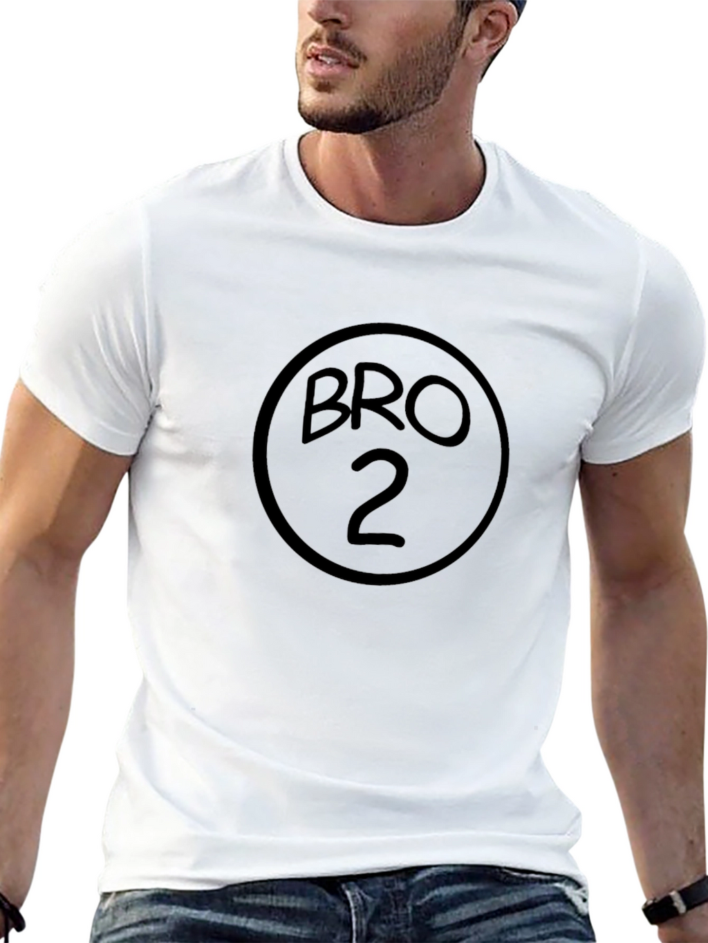 Bro 2 Black T-Shirt - Funny Sibling Apparel