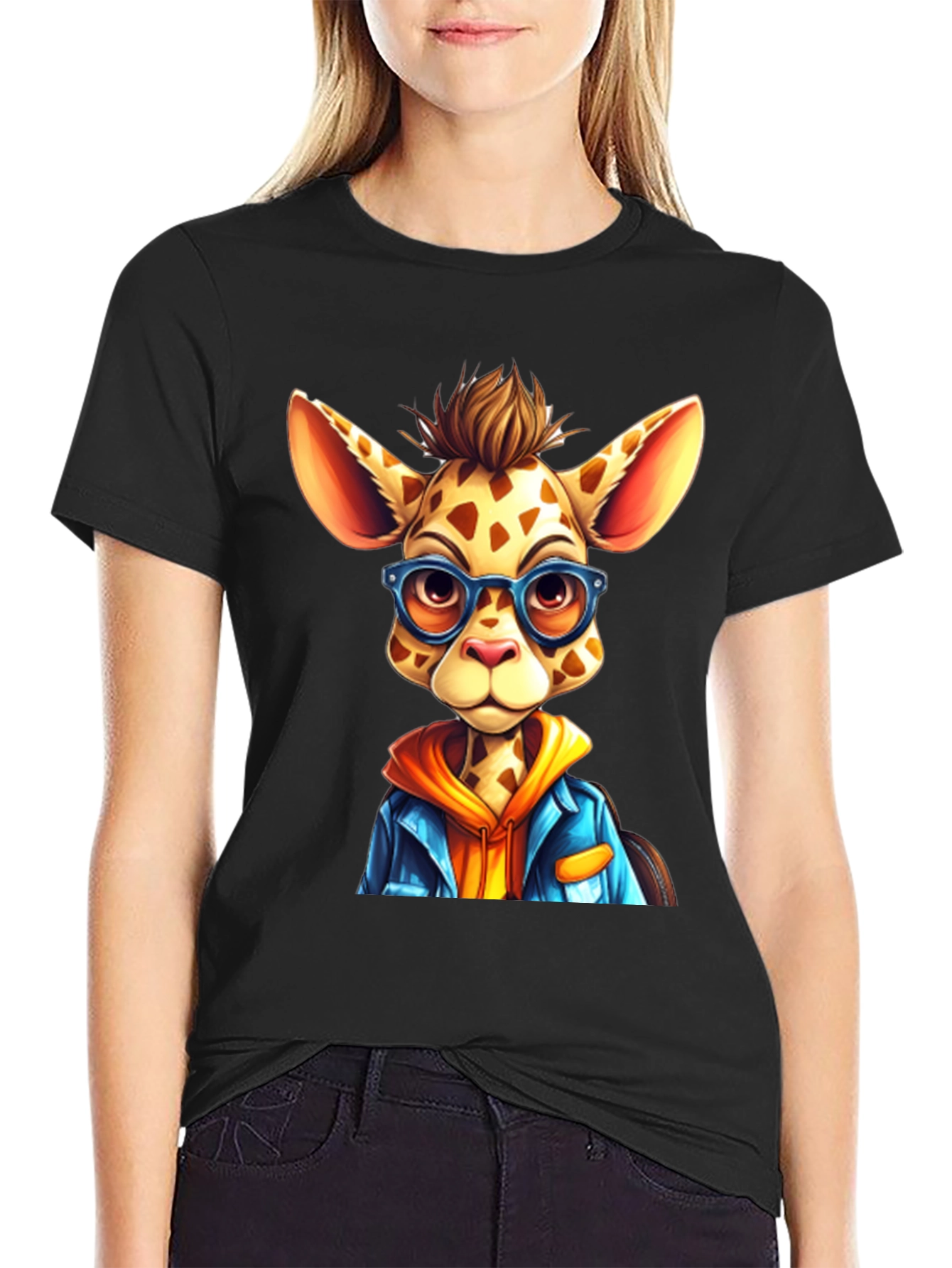 Cool Giraffe Graphic T-Shirt - Unique Design