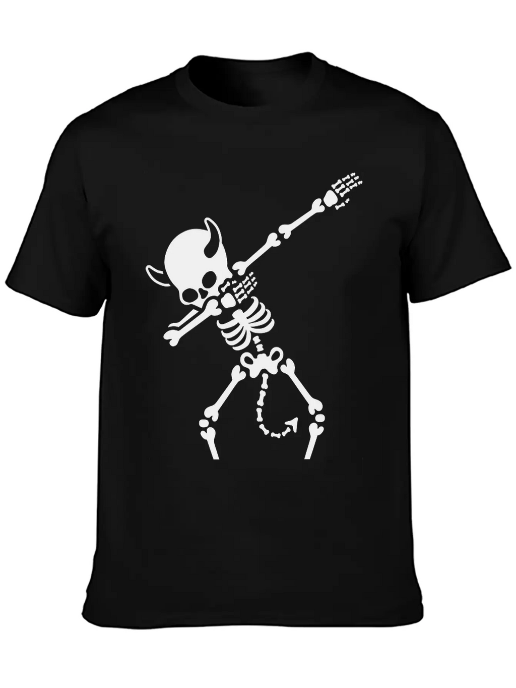 Dab Dabbing Skeleton Devil Unisex Casual T-Shirt – Clean Design For Daily Comfort