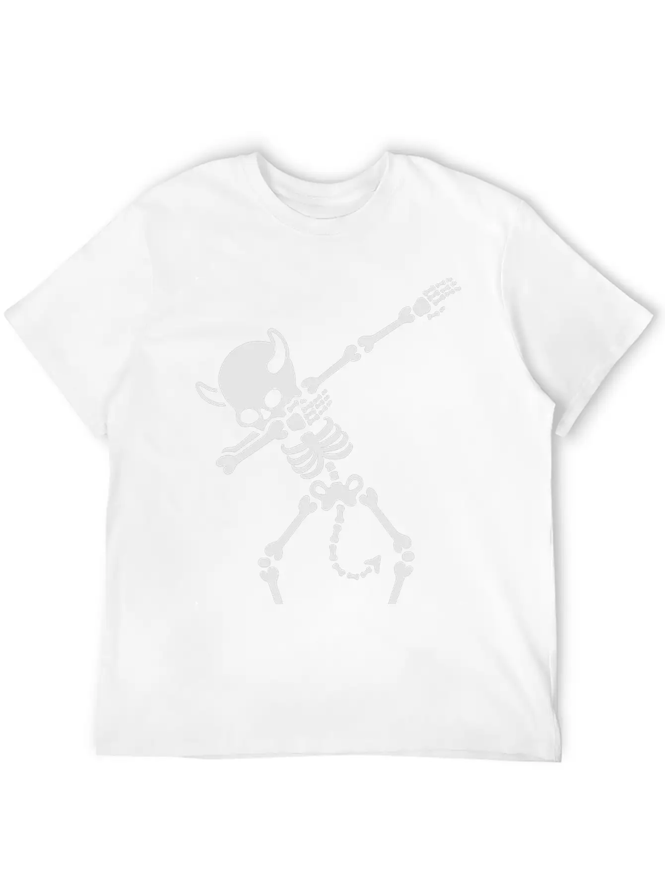 Dab Dabbing Skeleton Devil Unisex Casual T-Shirt – Clean Design For Daily Comfort