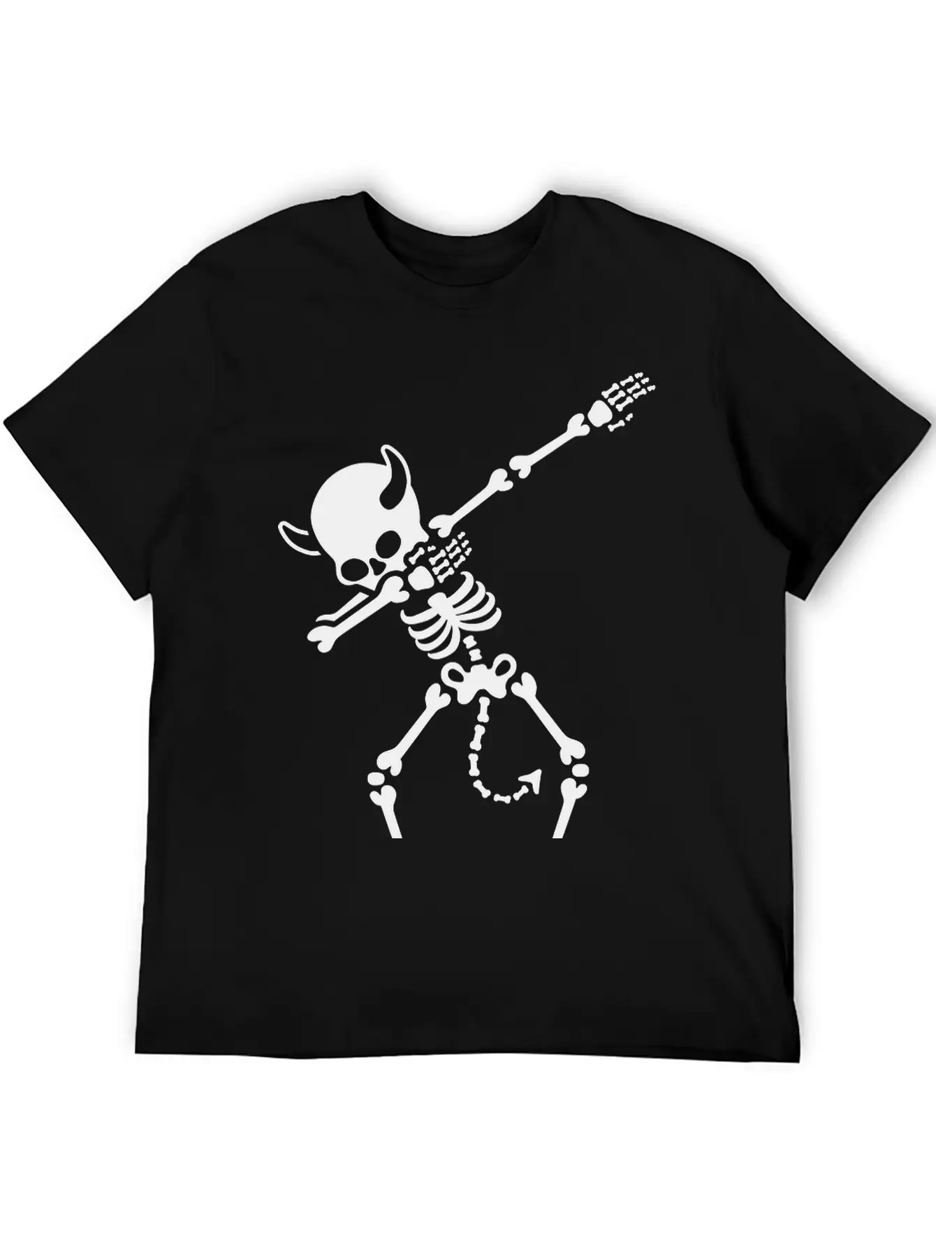 Dab Dabbing Skeleton Devil Unisex Casual T-Shirt – Clean Design For Daily Comfort