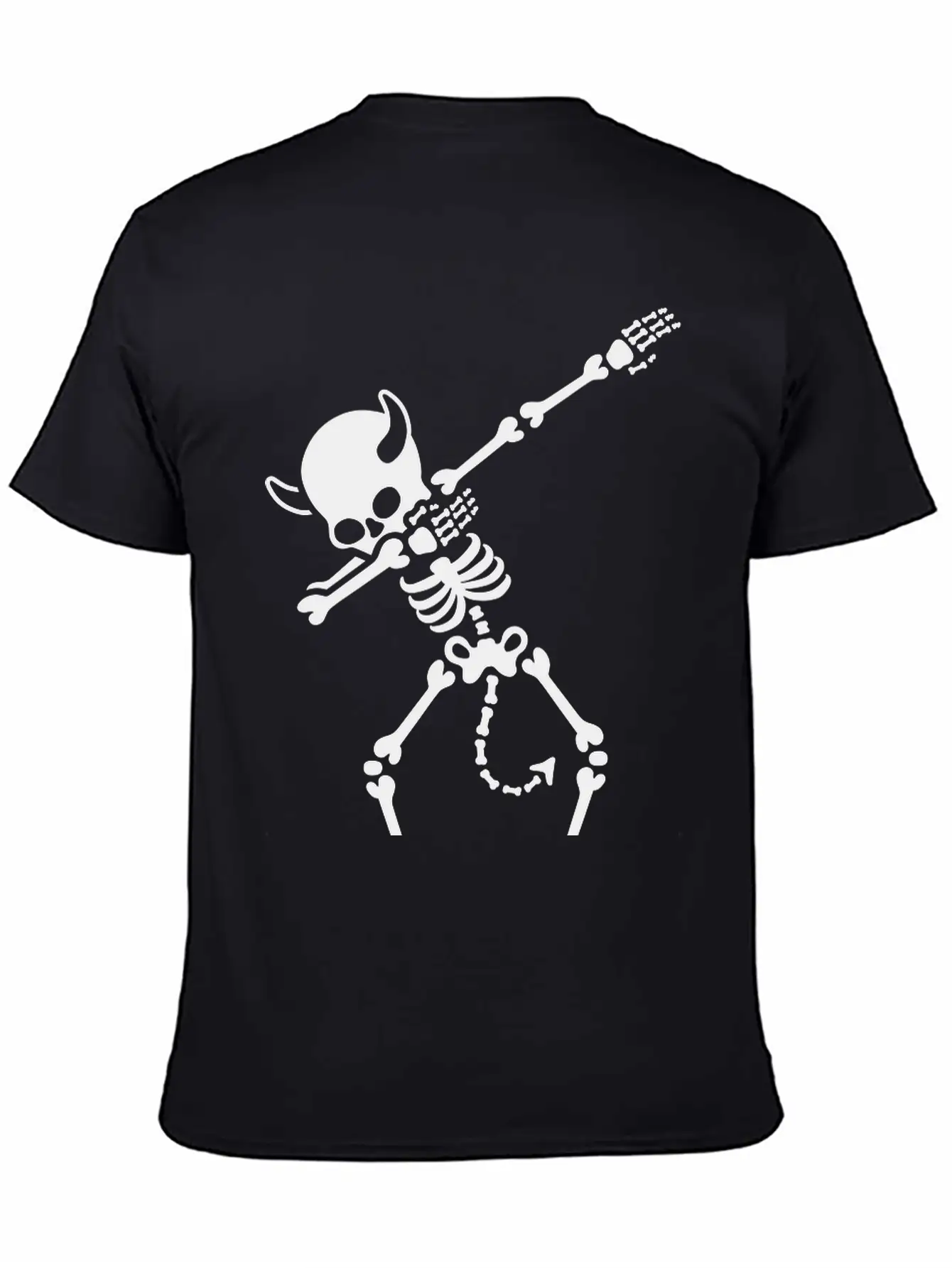 Dab Dabbing Skeleton Devil Unisex Casual T-Shirt – Clean Design For Daily Comfort