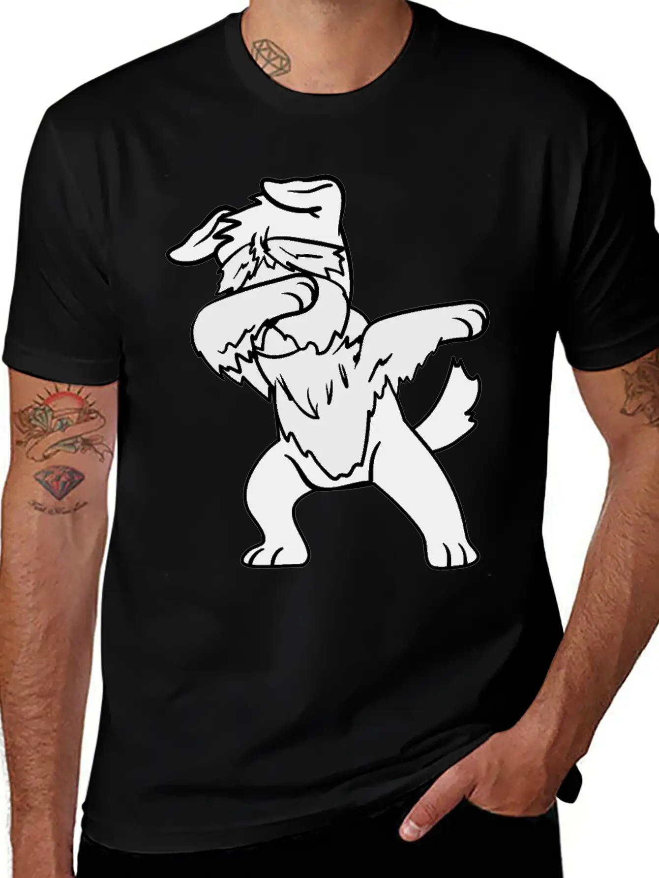 Dabbing Dab Dancing Pets Dogs Schnauzer Relaxed Everyday Tee – Lightweight And Durable Cotton