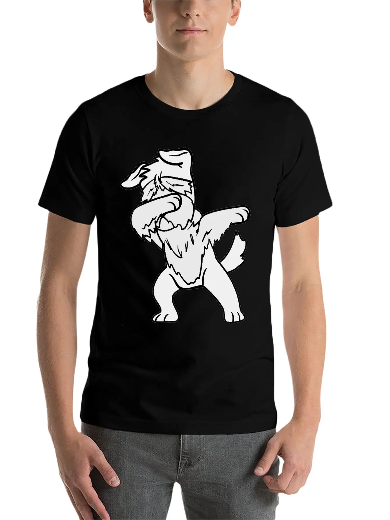 Dabbing Dab Dancing Pets Dogs Schnauzer Relaxed Everyday Tee – Lightweight And Durable Cotton