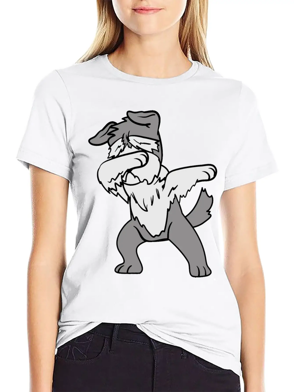 Dabbing Dab Dancing Pets Dogs Schnauzer Relaxed Everyday Tee – Lightweight And Durable Cotton