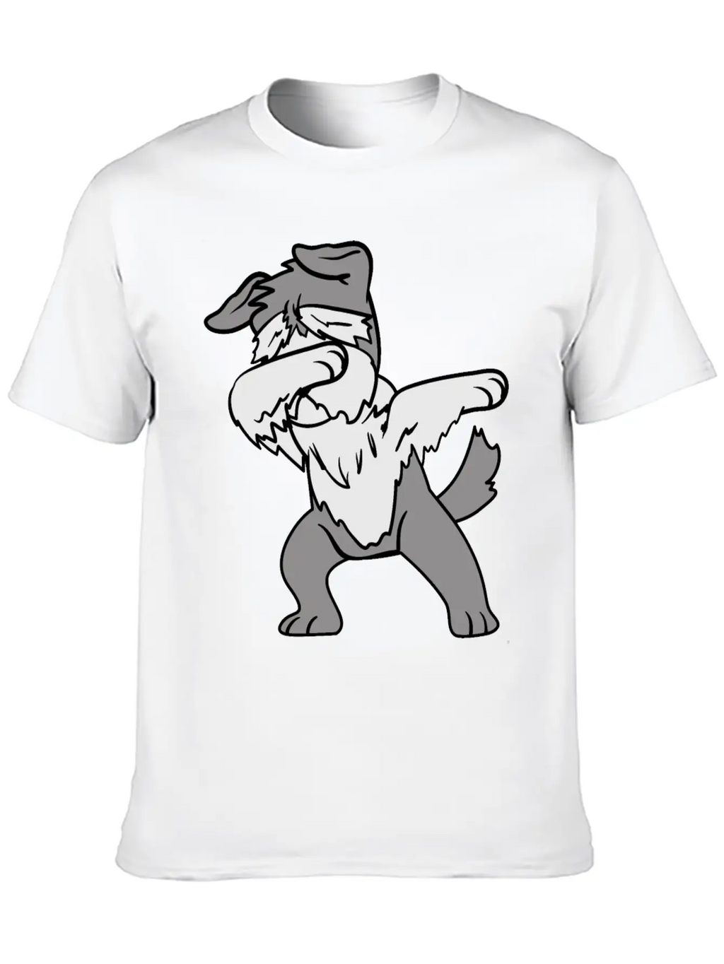 Dabbing Dab Dancing Pets Dogs Schnauzer Relaxed Everyday Tee – Lightweight And Durable Cotton