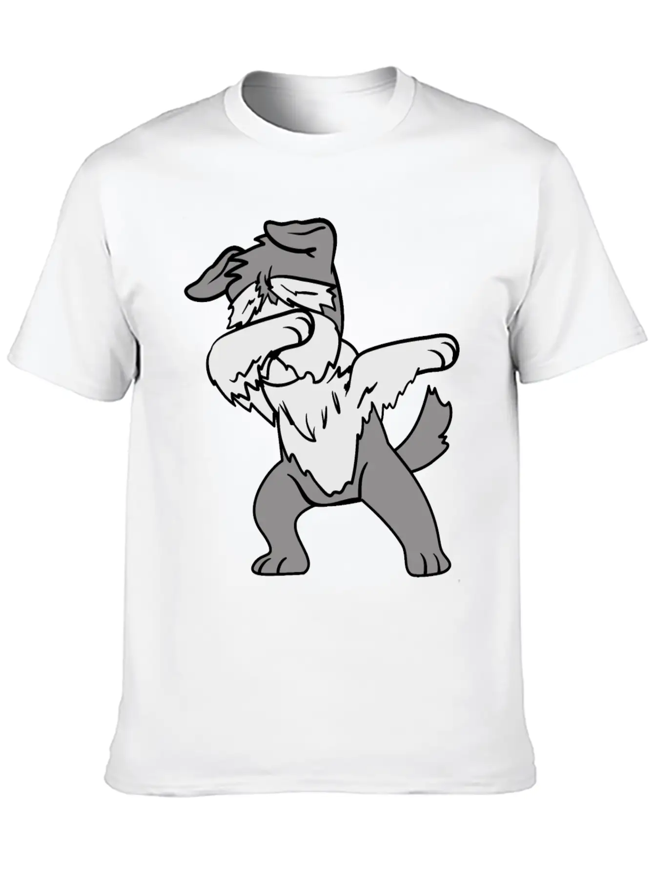 Dabbing Dab Dancing Pets Dogs Schnauzer Relaxed Everyday Tee – Lightweight And Durable Cotton