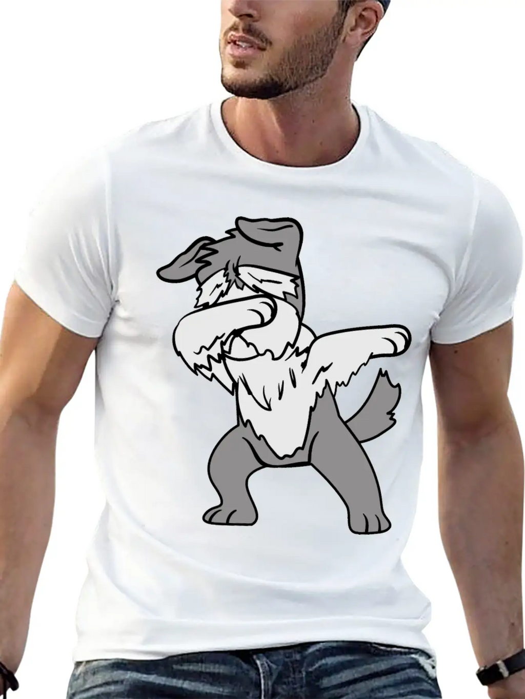 Dabbing Dab Dancing Pets Dogs Schnauzer Relaxed Everyday Tee – Lightweight And Durable Cotton