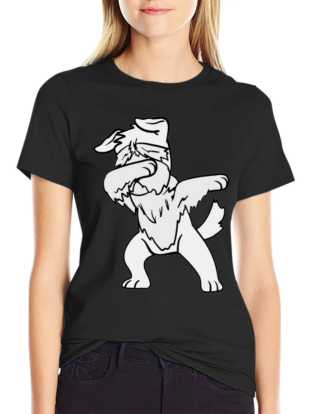 Dabbing Dab Dancing Pets Dogs Schnauzer Relaxed Everyday Tee – Lightweight And Durable Cotton