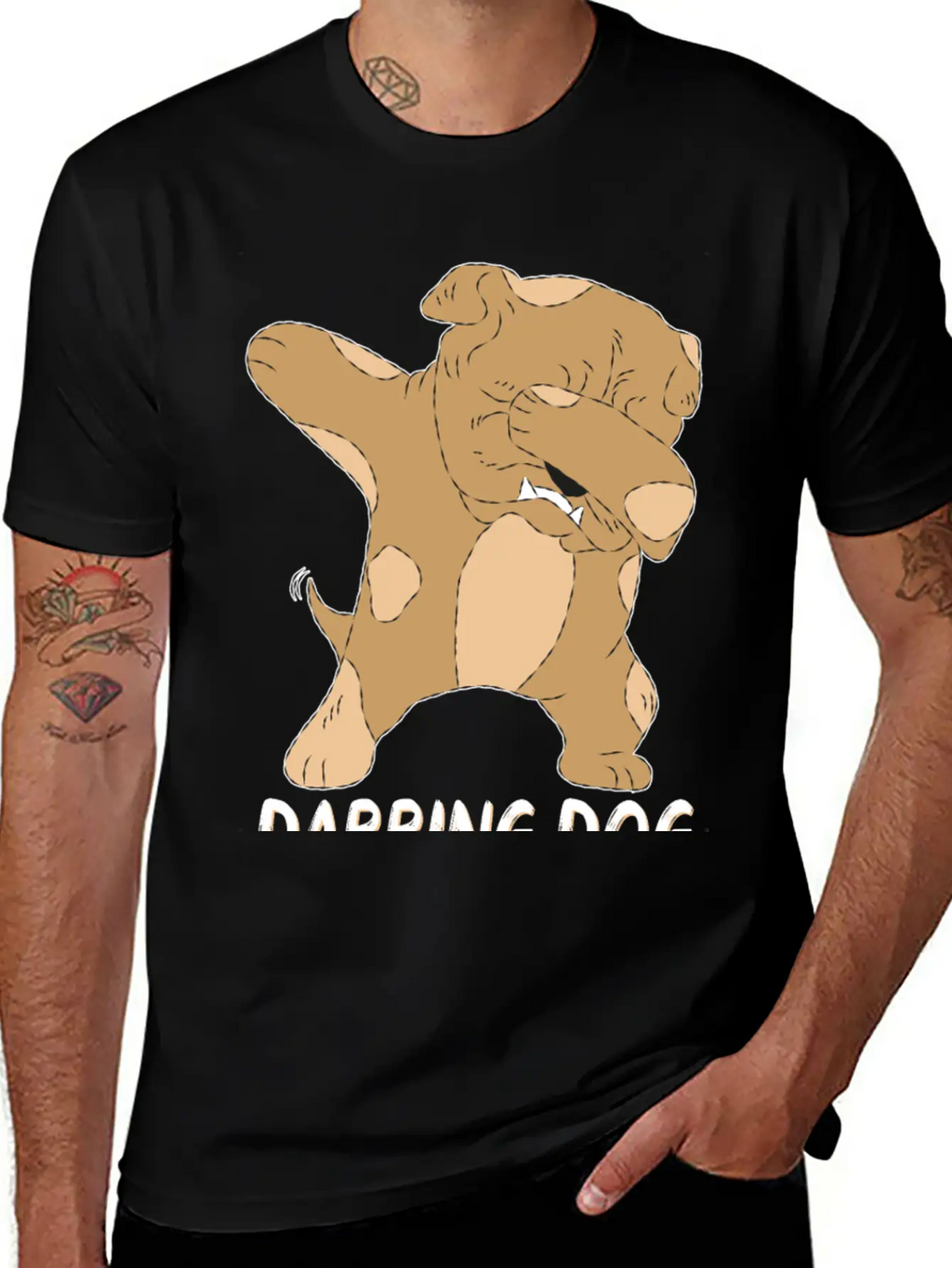 Dabbing Dog Funny Dog Relaxed Everyday Tee – Lightweight And Durable Cotton