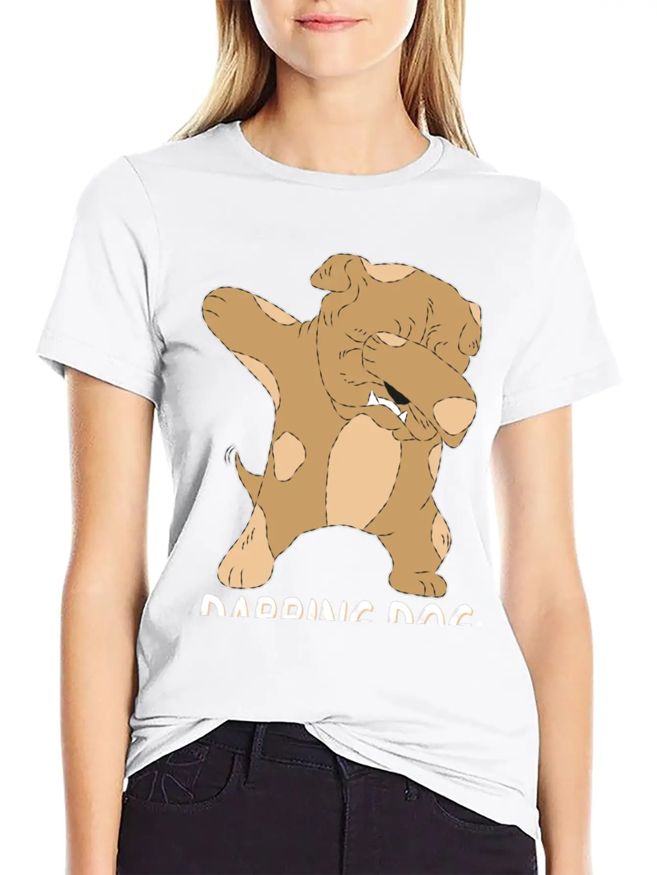 Dabbing Dog Funny Dog Relaxed Everyday Tee – Lightweight And Durable Cotton