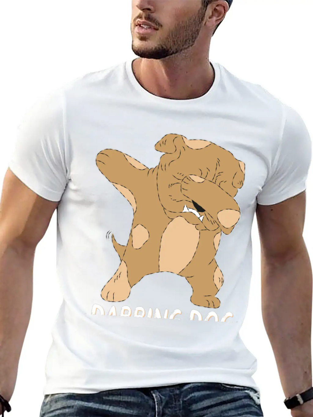 Dabbing Dog Funny Dog Relaxed Everyday Tee – Lightweight And Durable Cotton
