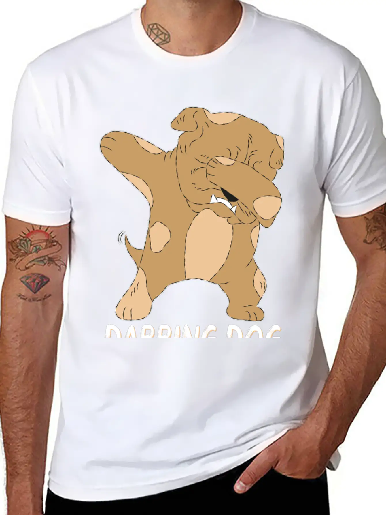Dabbing Dog Funny Dog Relaxed Everyday Tee – Lightweight And Durable Cotton