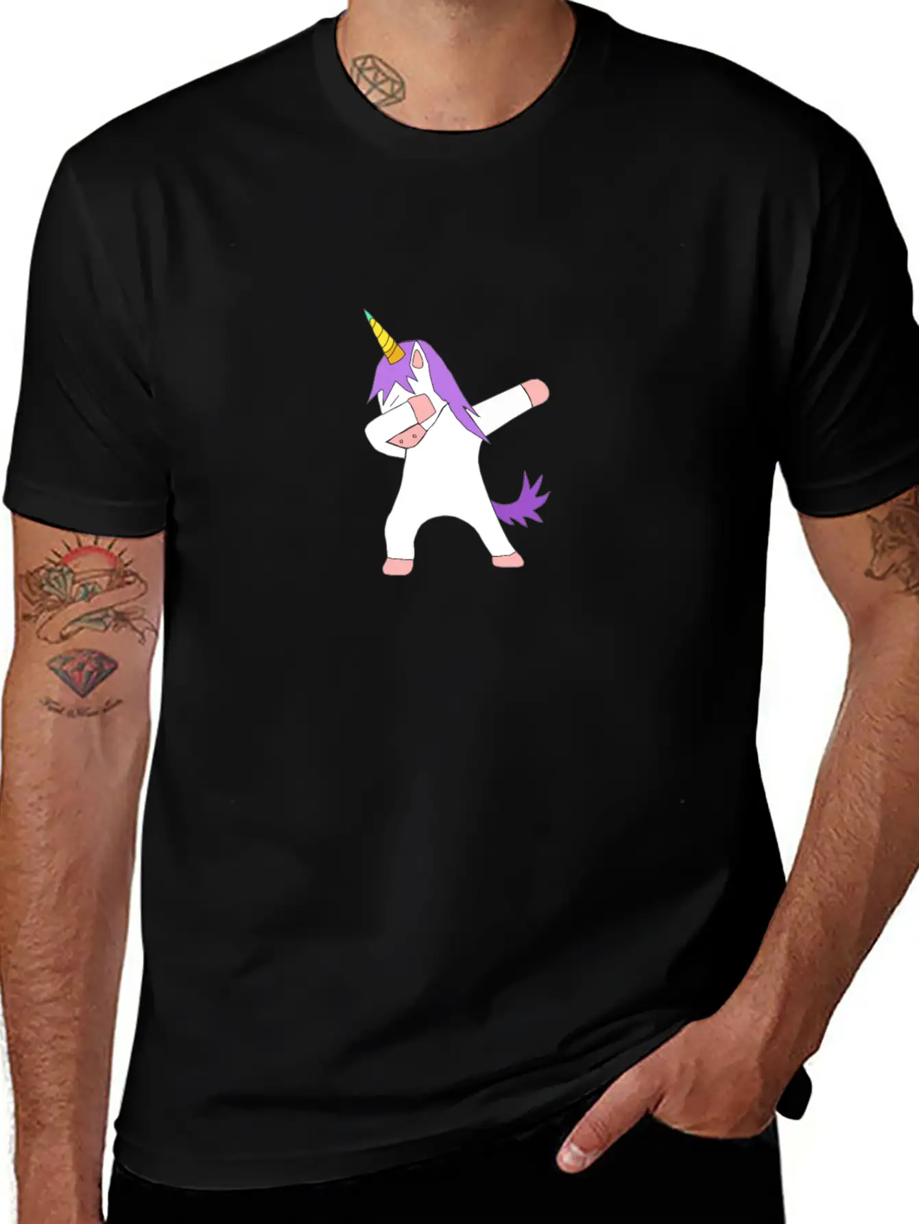 Dabbing Unicorn Dab Breathable Graphic T-Shirt – Perfect For Casual Days
