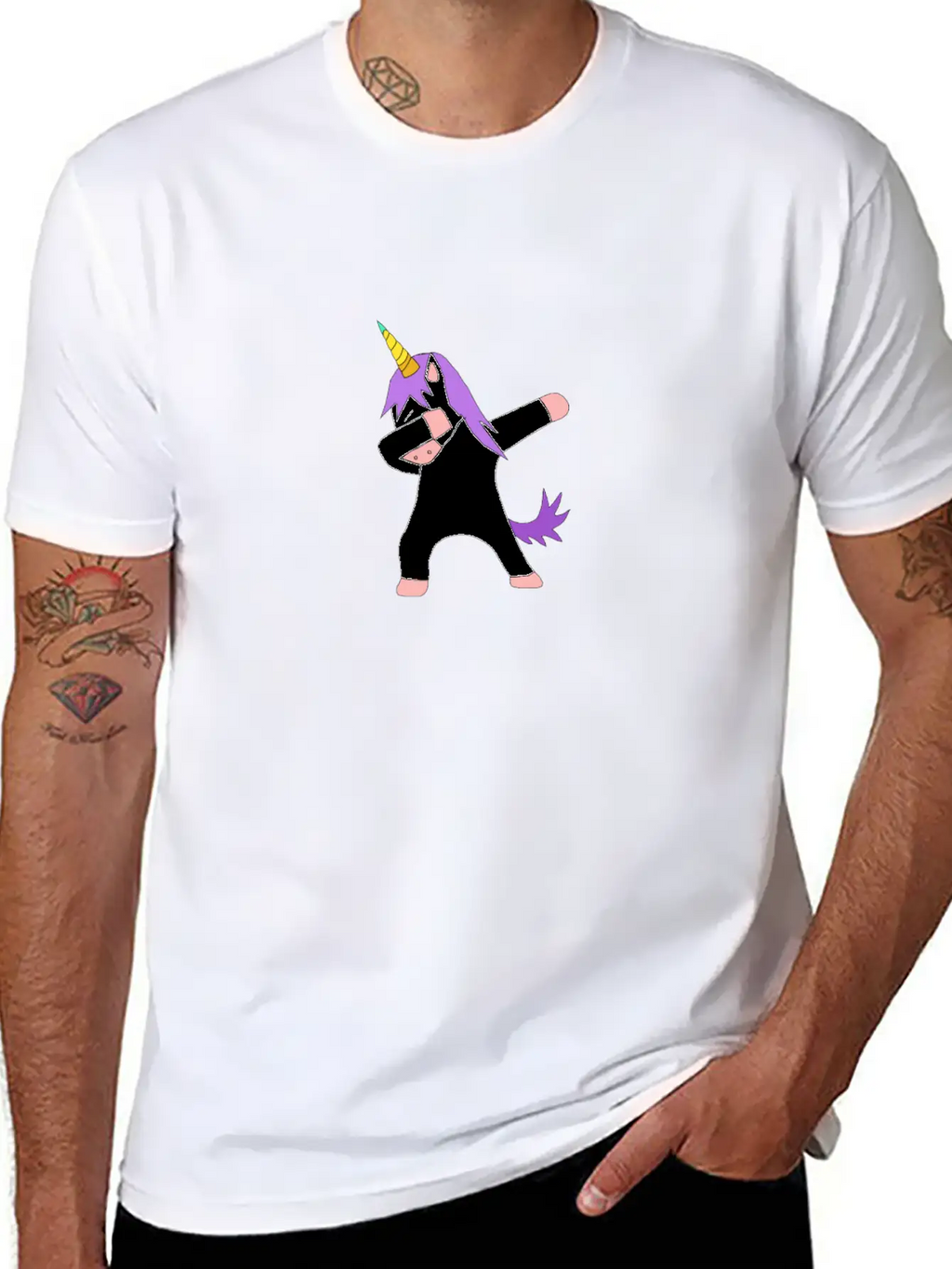 Dabbing Unicorn Dab Breathable Graphic T-Shirt – Perfect For Casual Days