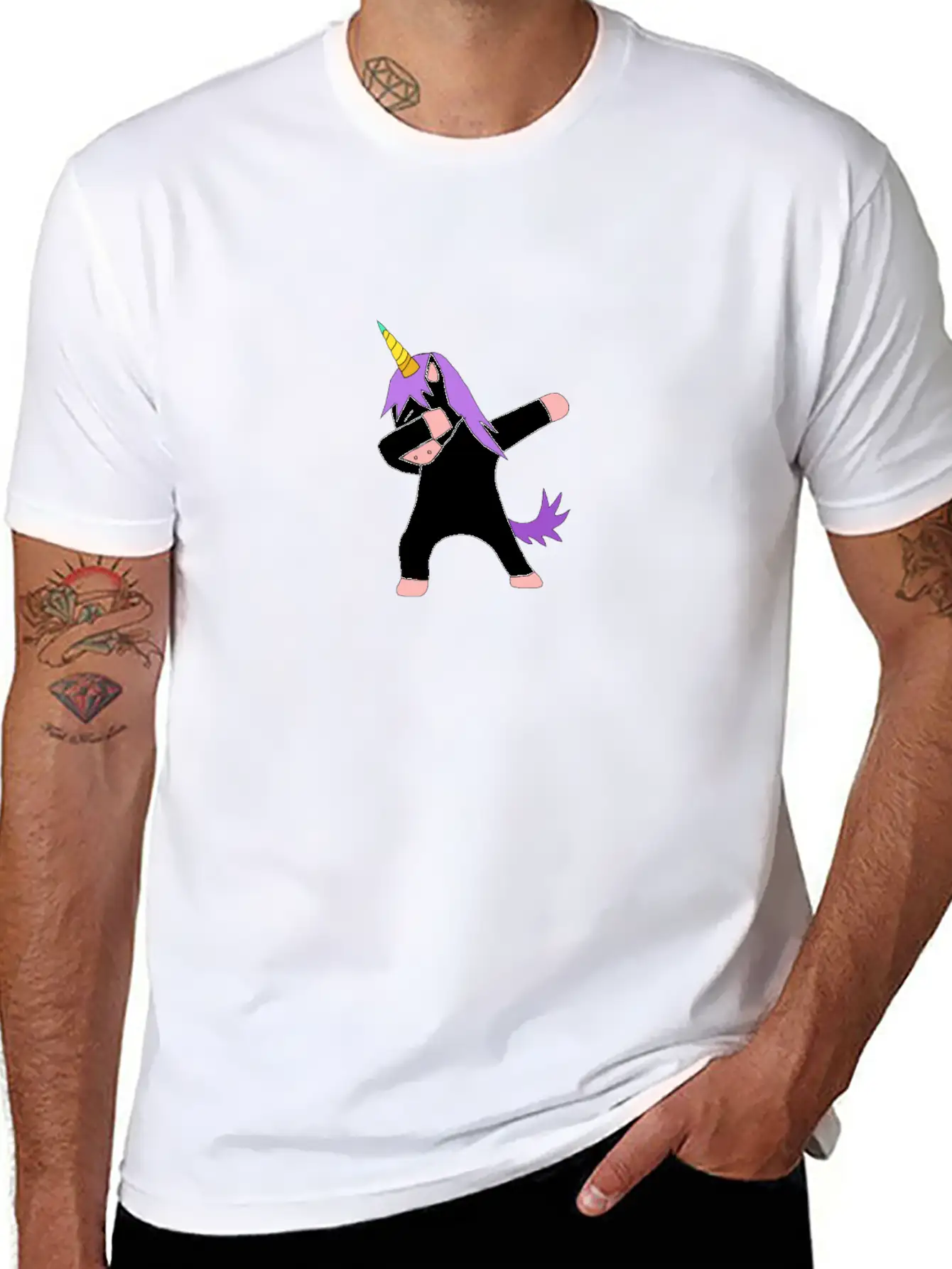 Dabbing Unicorn Dab Breathable Graphic T-Shirt – Perfect For Casual Days