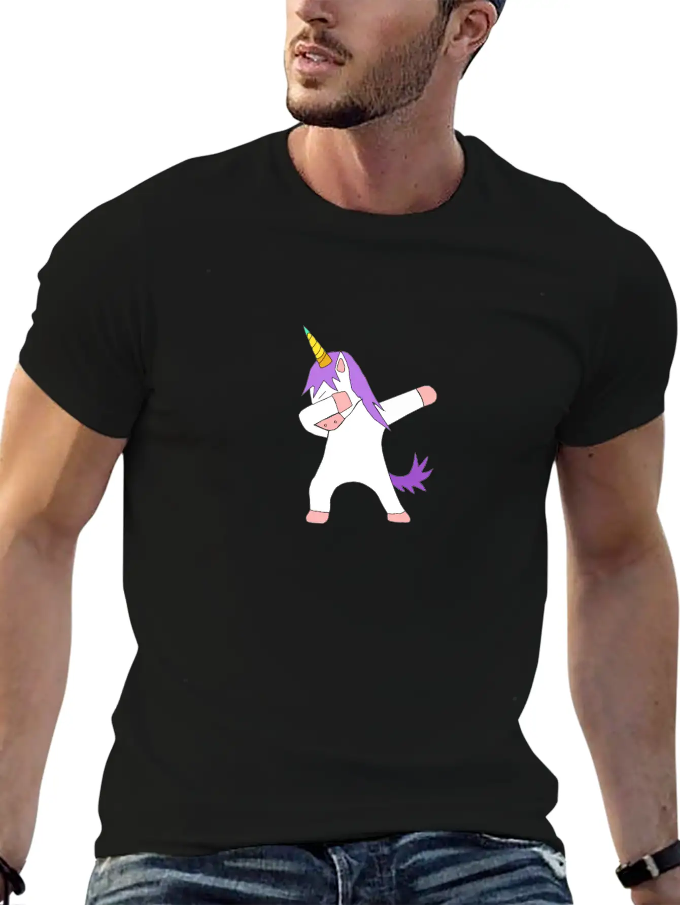 Dabbing Unicorn Dab Breathable Graphic T-Shirt – Perfect For Casual Days