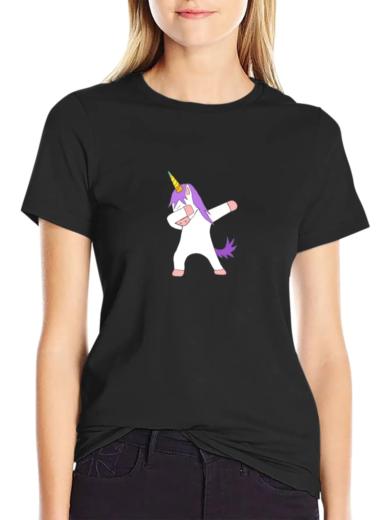 Dabbing Unicorn Dab Breathable Graphic T-Shirt – Perfect For Casual Days