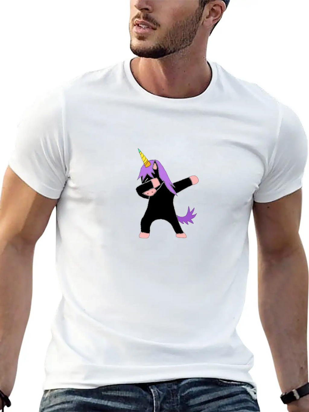 Dabbing Unicorn Dab Breathable Graphic T-Shirt – Perfect For Casual Days