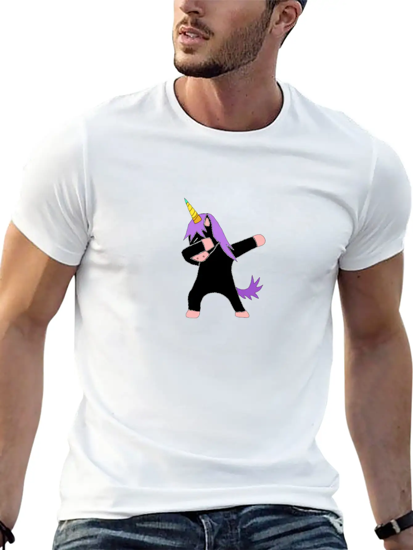 Dabbing Unicorn Dab Breathable Graphic T-Shirt – Perfect For Casual Days