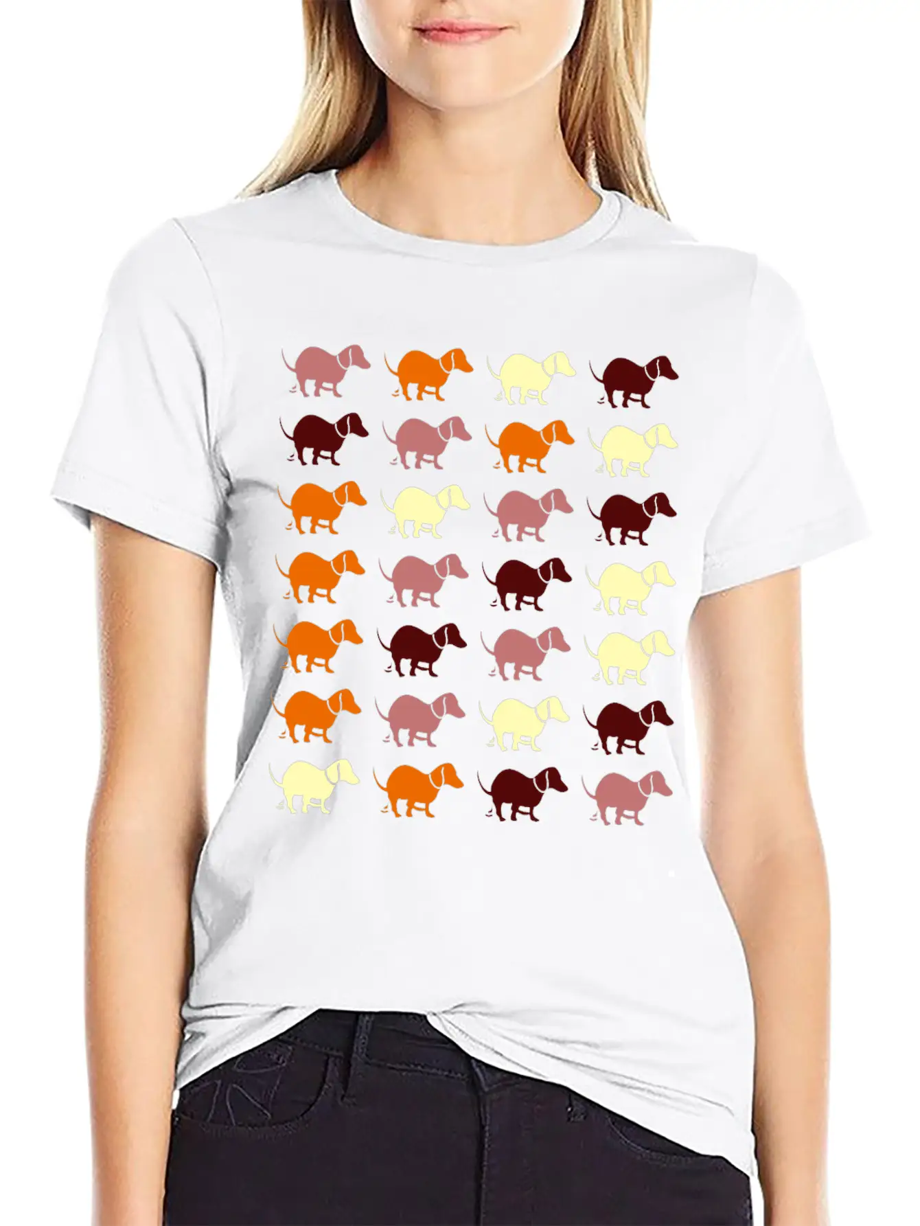Dachshund Dog Pooping Dogs Breathable Graphic T-Shirt – Perfect For Casual Days