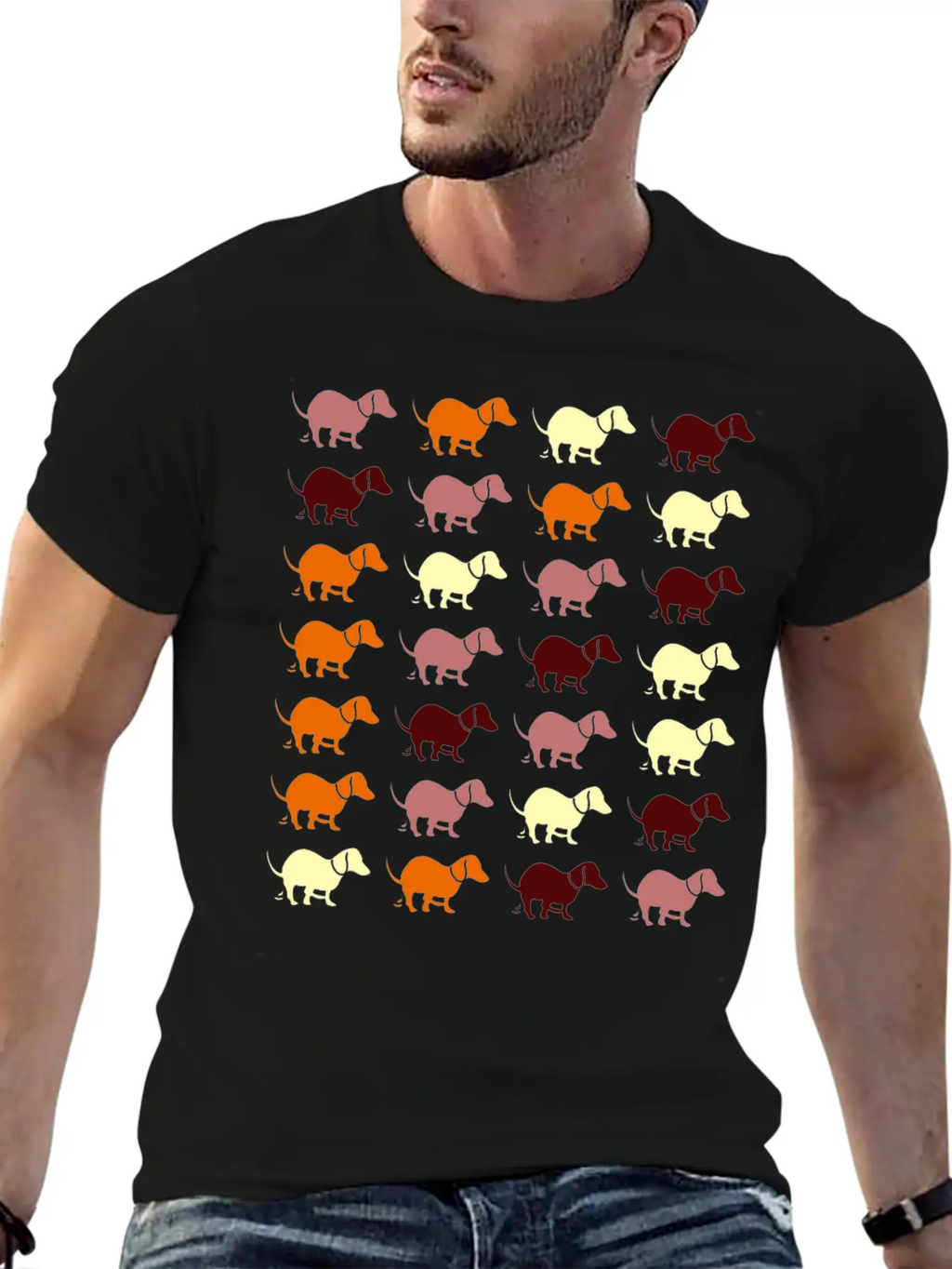 Dachshund Dog Pooping Dogs Breathable Graphic T-Shirt – Perfect For Casual Days