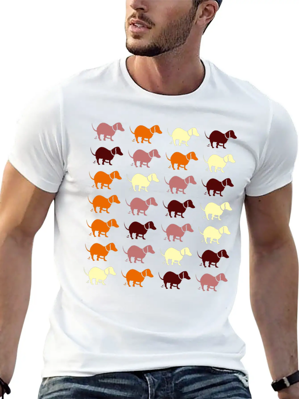 Dachshund Dog Pooping Dogs Breathable Graphic T-Shirt – Perfect For Casual Days