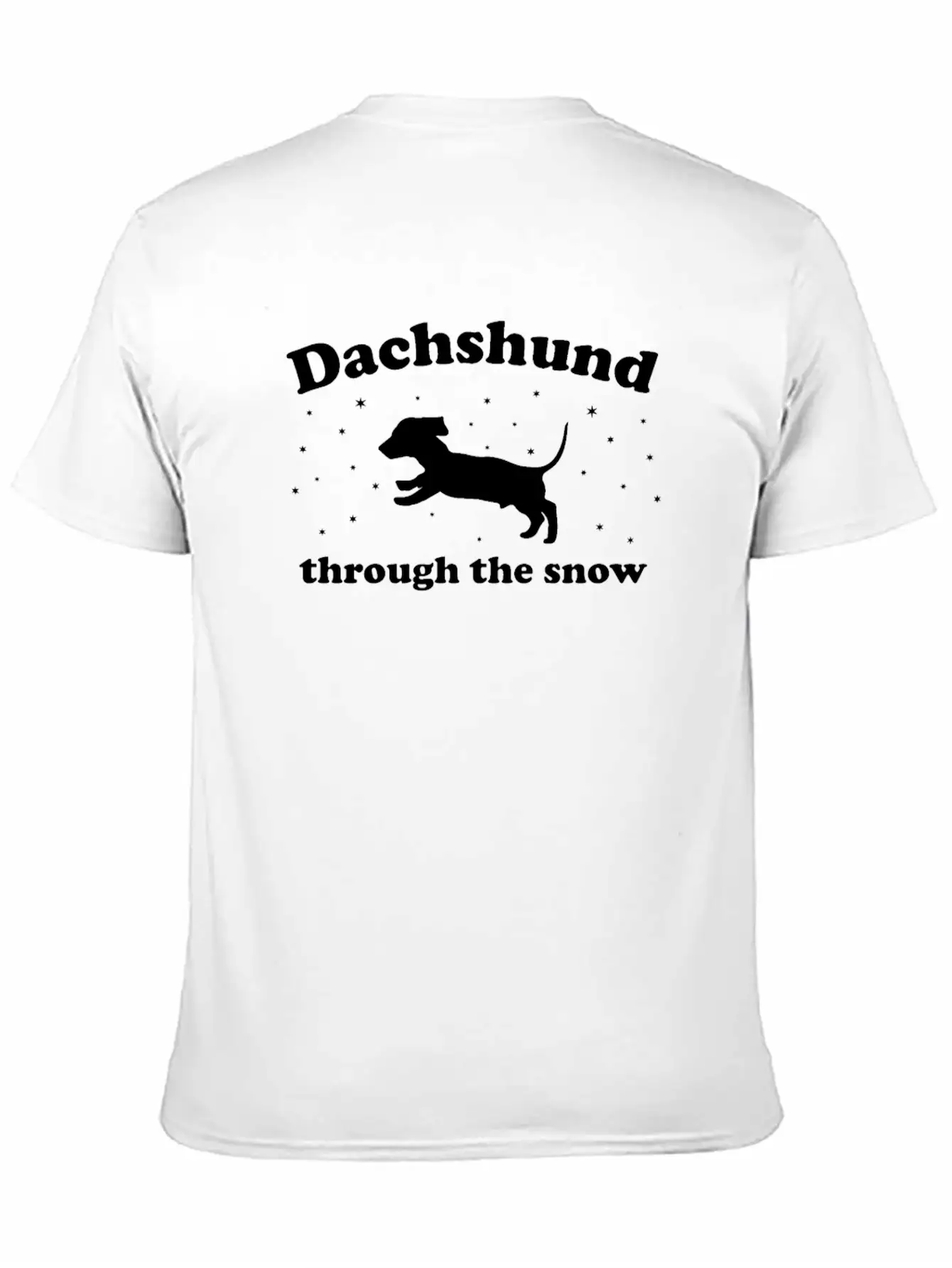 Dachshund Through The Snow Xmas Breathable Graphic T-Shirt – Perfect For Casual Days