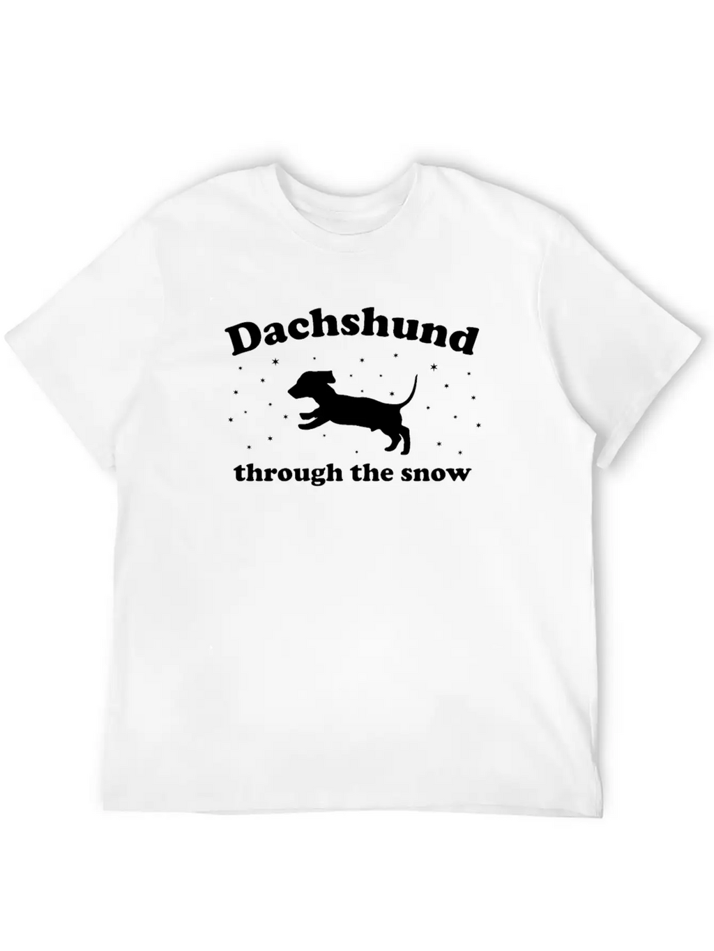 Dachshund Through The Snow Xmas Breathable Graphic T-Shirt – Perfect For Casual Days