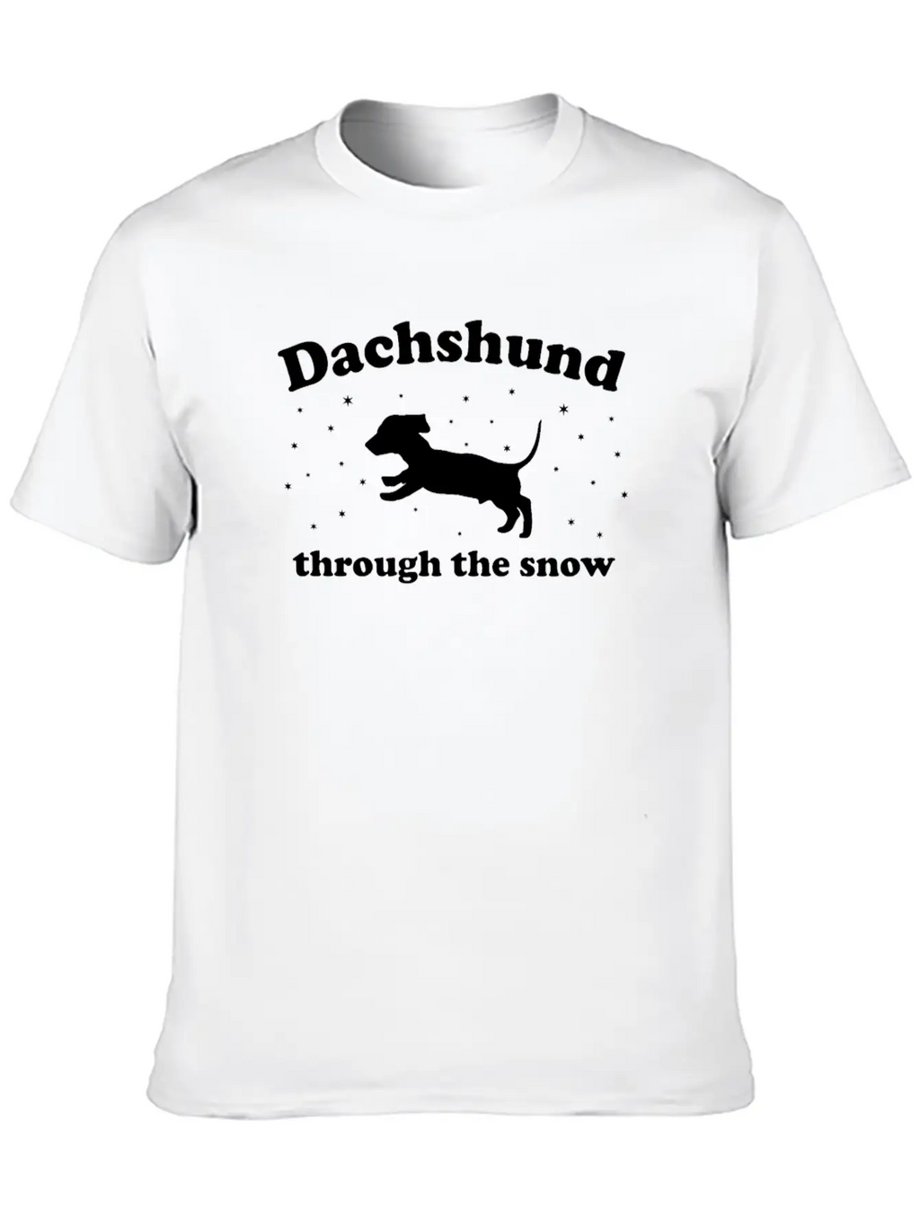 Dachshund Through The Snow Xmas Breathable Graphic T-Shirt – Perfect For Casual Days