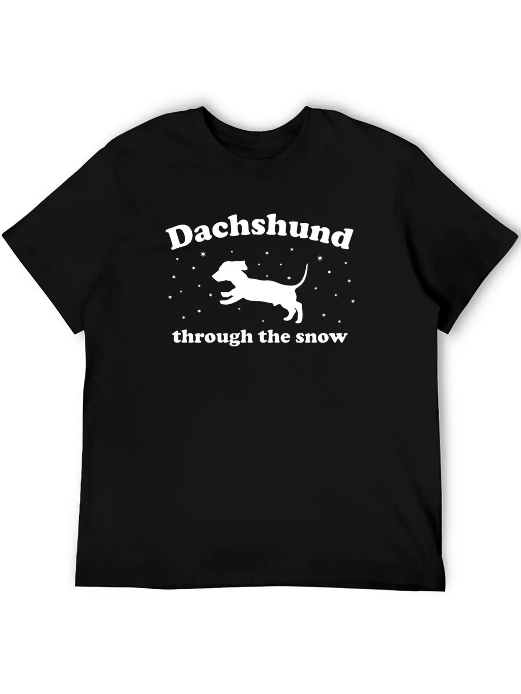 Dachshund Through The Snow Xmas Breathable Graphic T-Shirt – Perfect For Casual Days